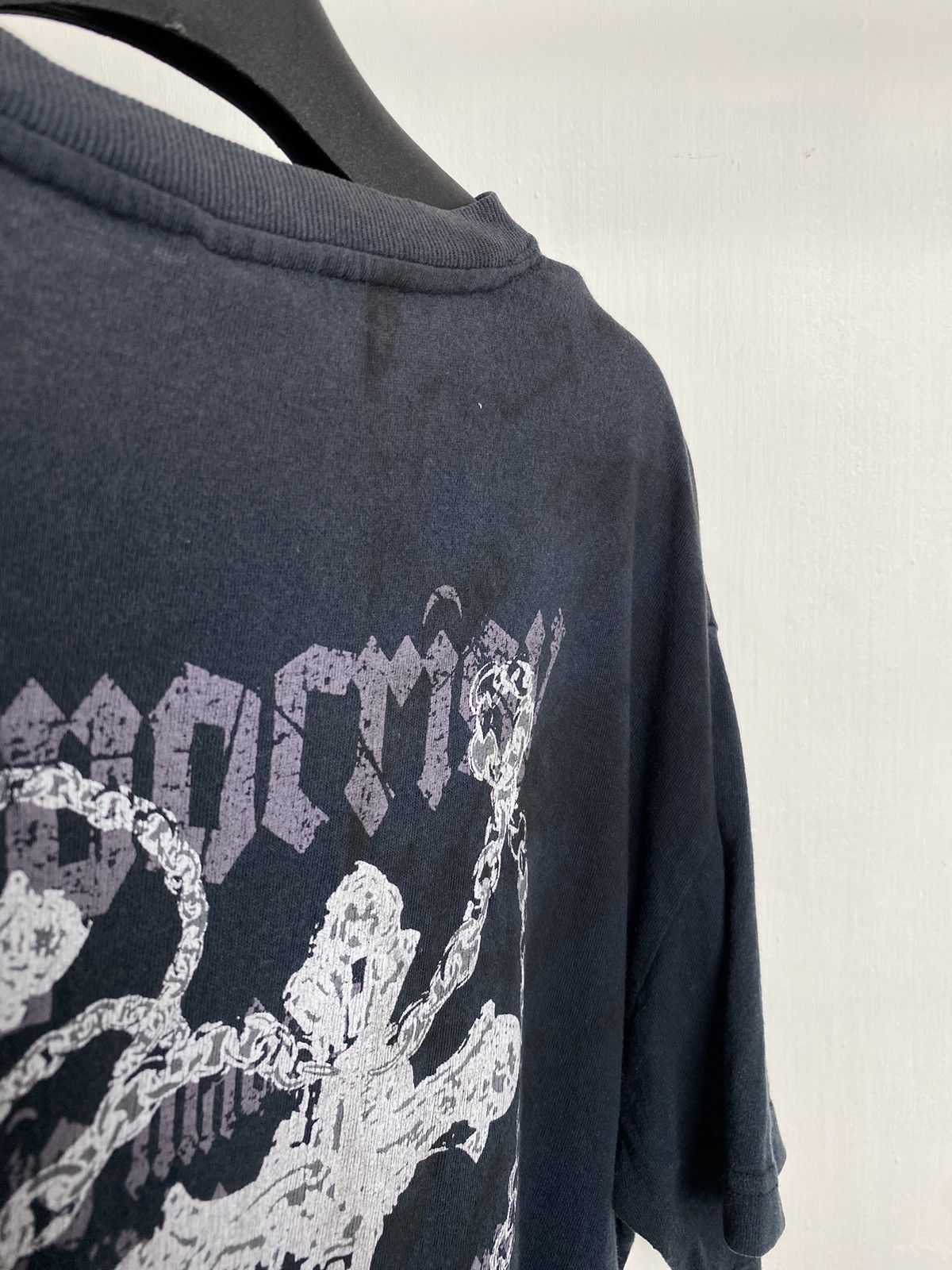 If Six Was Nine × Japanese Brand × Le Grande Bleu (L.G.B.) Breakers Poem Big Cross Gothic Faded Tshirt Size US L / EU 52-54 / 3 - 6 Thumbnail