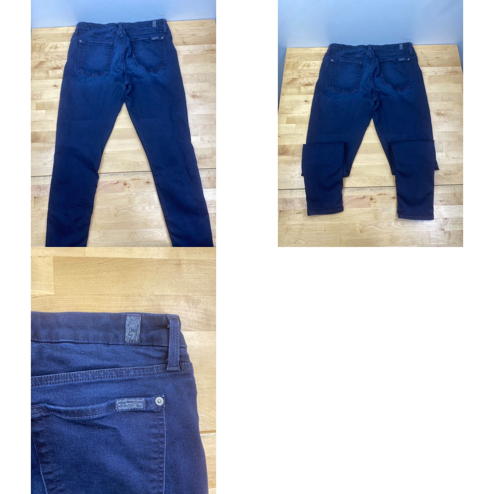 7 For All Mankind 7 for all Mankind Jeans Skinny Womens 31 Blue Casual Ankle Stretch #8059 Size 24" / US 00 / IT 34 - 9 Thumbnail