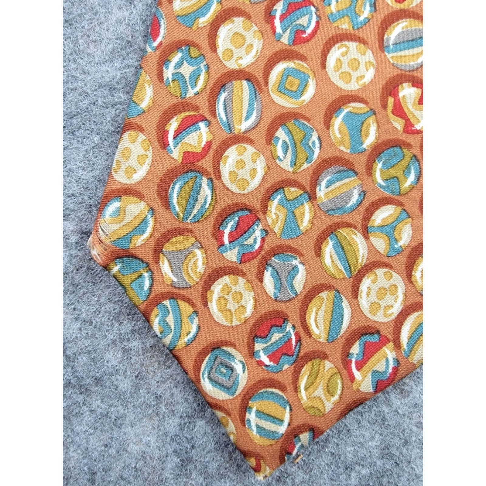 Paul Stuart Paul Stuart Tie Mens 100% Italian Silk Hand Made in Canada Geometric Multicolor 57"-60" Classic 1 Size Womens? Mens Size ONE SIZE - 2 Thumbnail