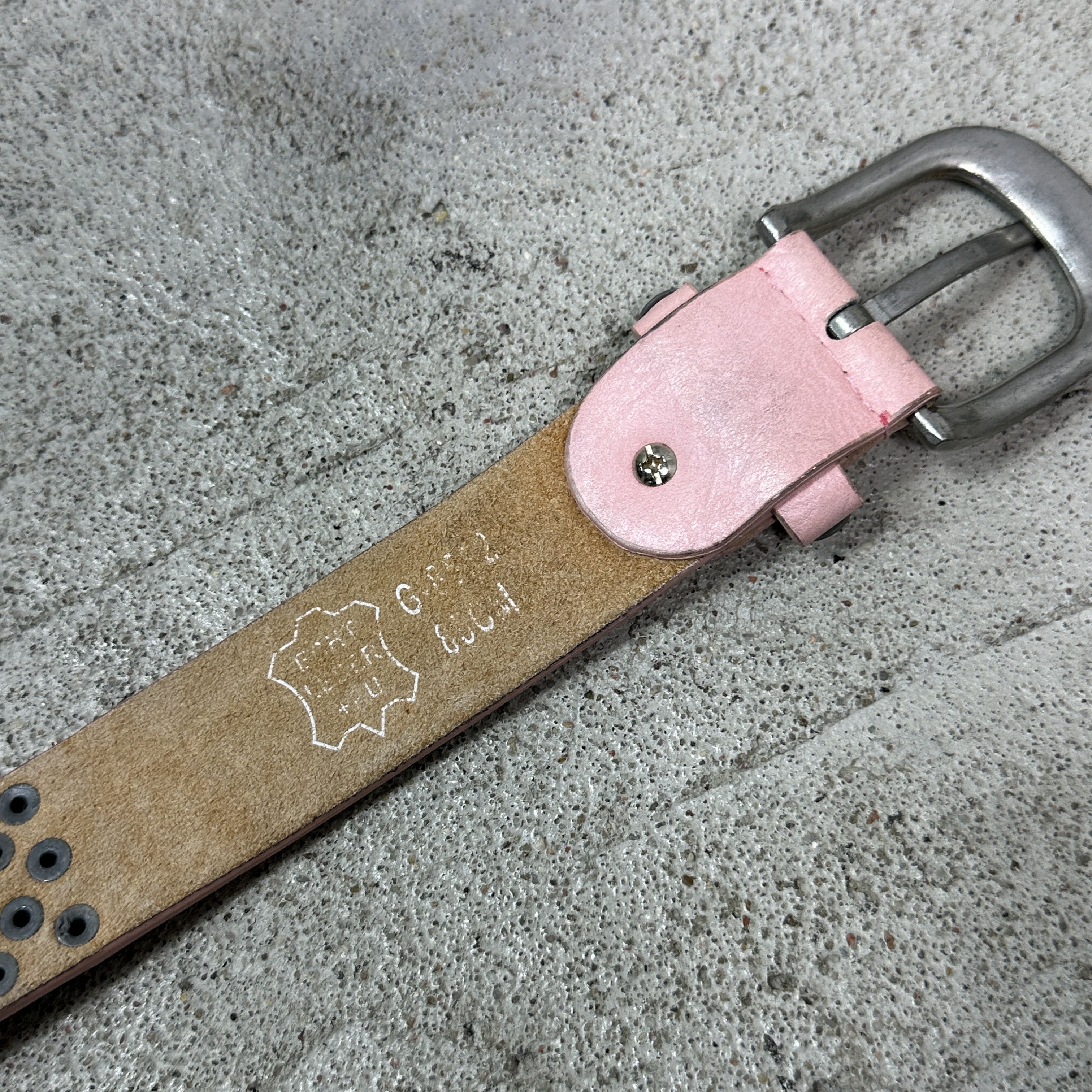 Vintage Vintage Avant Garde Pink Studded Grunge Belt 00s Size ONE SIZE - 4 Thumbnail