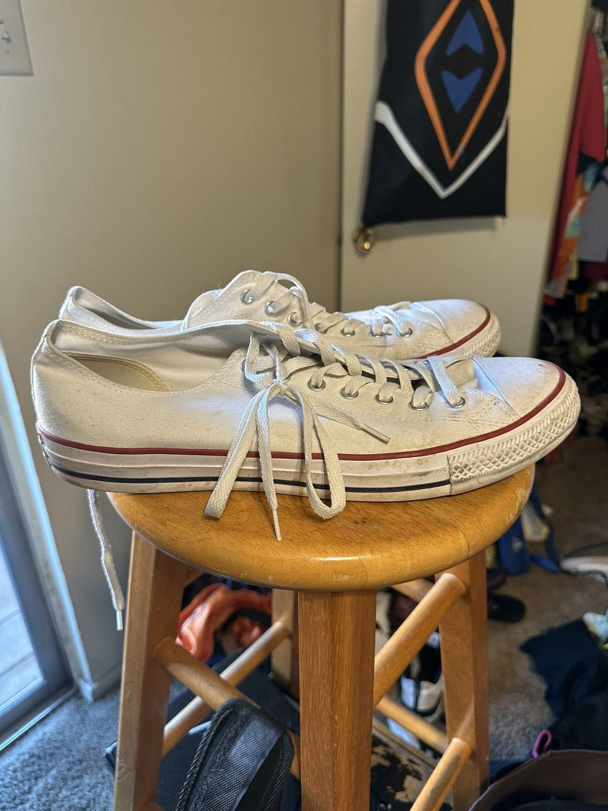 Converse Streetwear Vintage Vintage Converse Chuck Taylor triple white 00s size 13 Grailed