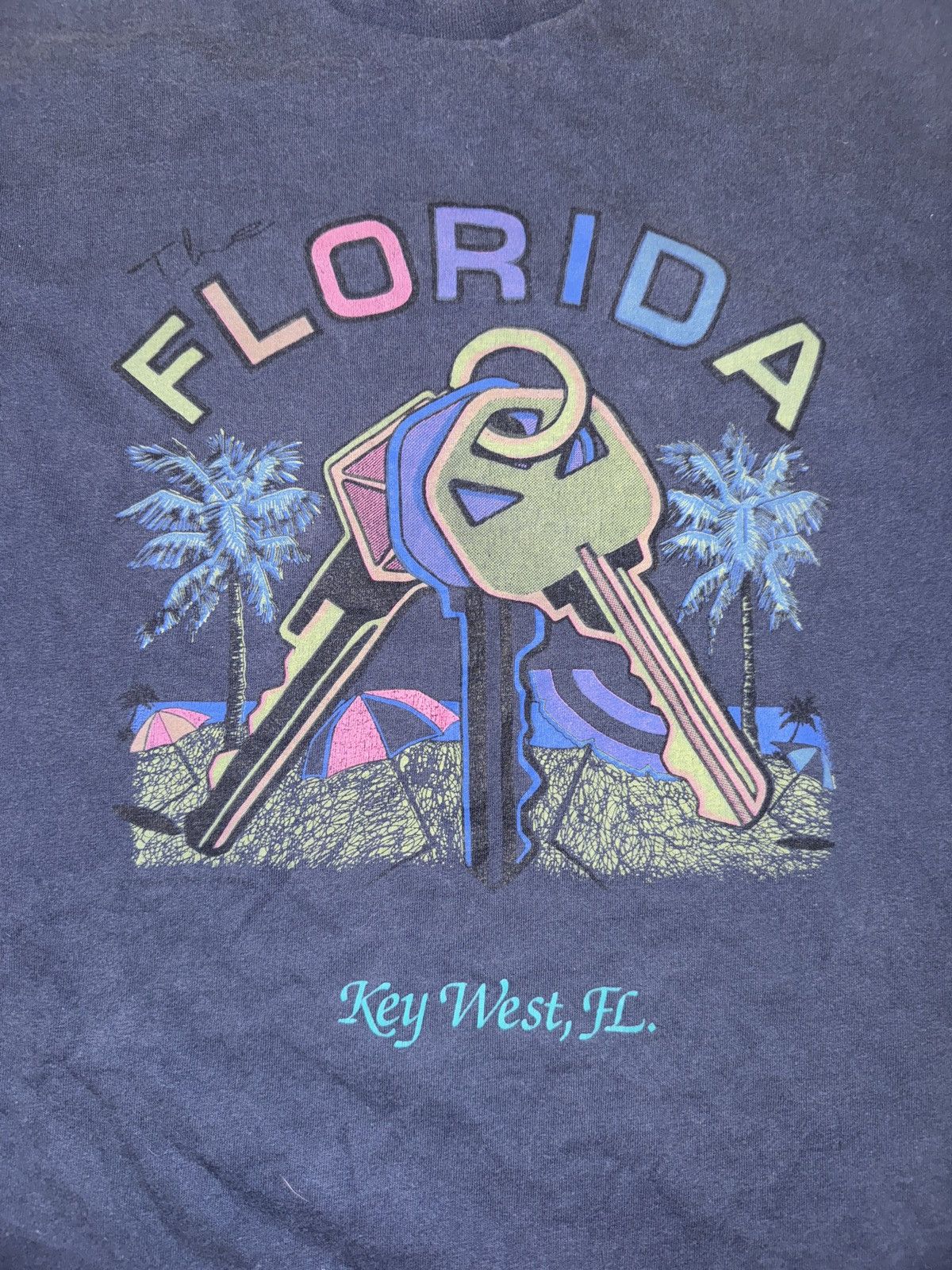Vintage 80s Key West T-Shirt Size US L / EU 52-54 / 3 - 2 Thumbnail