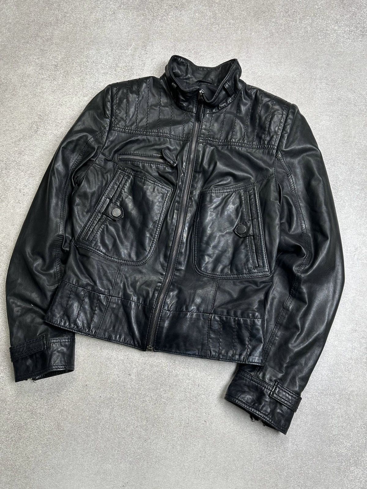John Galliano John Galliano SS07 Runway Leather Moto Biker Jacket Size US S / EU 44-46 / 1 - 2 Thumbnail