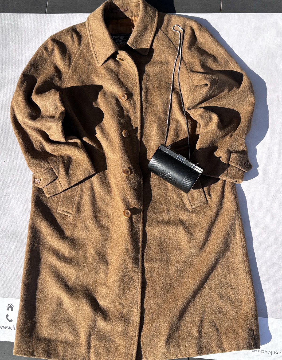 Burberry Wool&camelhair Coat Trench Burberry Size XL / US 12-14 / IT 48-50 - 2 Thumbnail