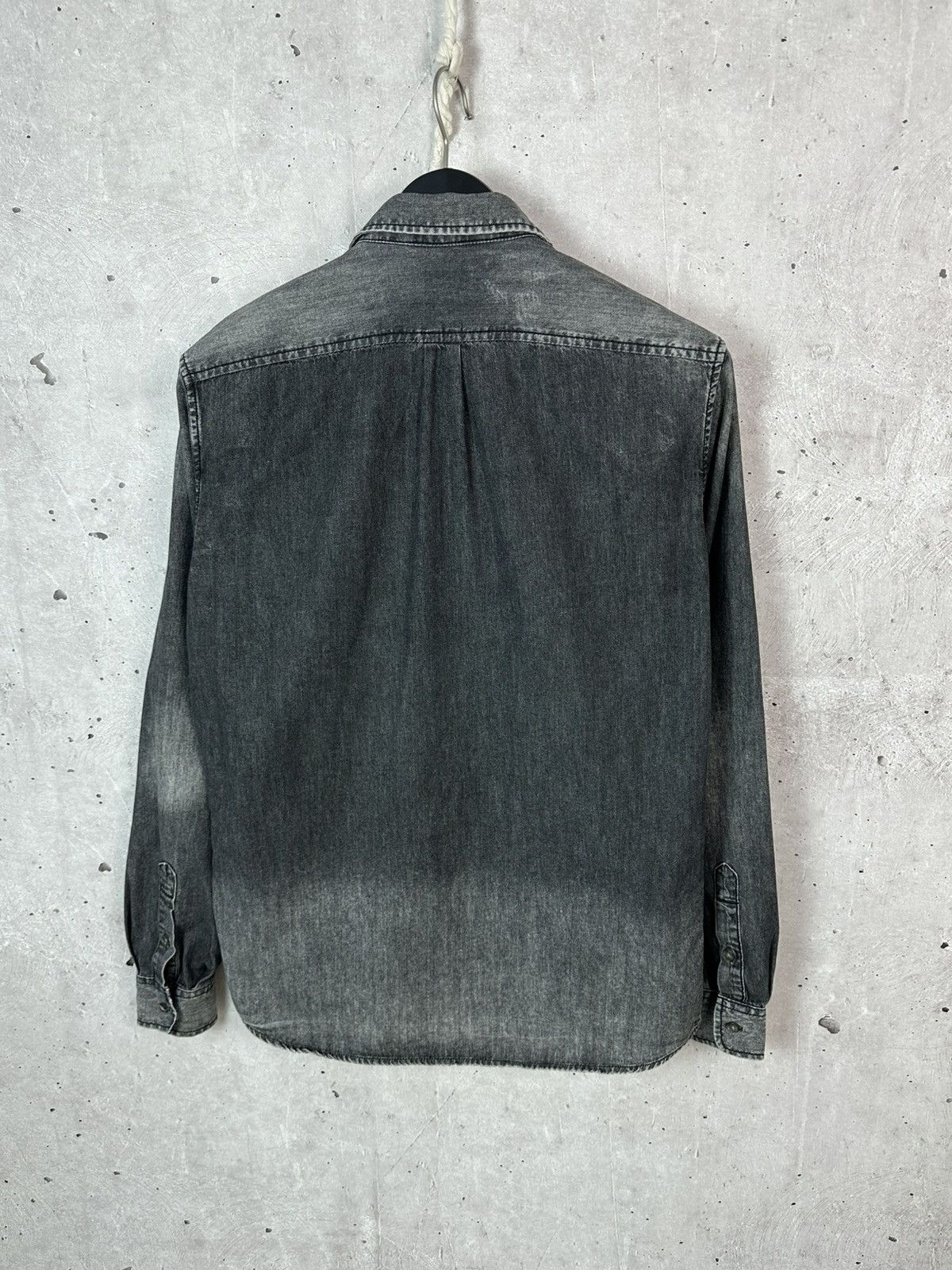 Diesel Diesel Washed Grey Button-up Long Sleeve Cotton Shirt Size US L / EU 52-54 / 3 - 7 Thumbnail