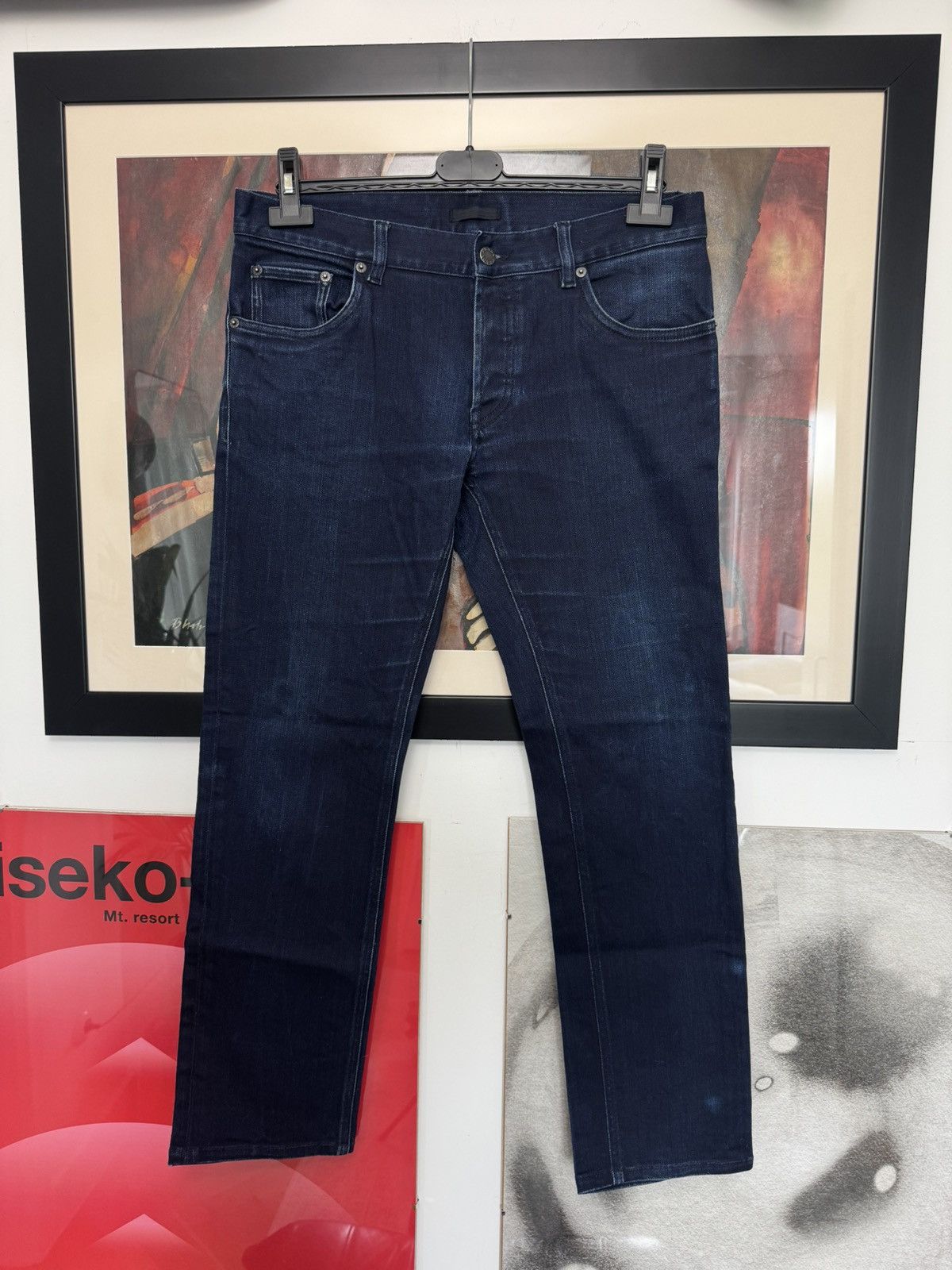 Prada Prada Blue Tight Fit Denim Jeans Designer Vintage Y2k Rare Size US 34 / EU 50 - 1 Thumbnail