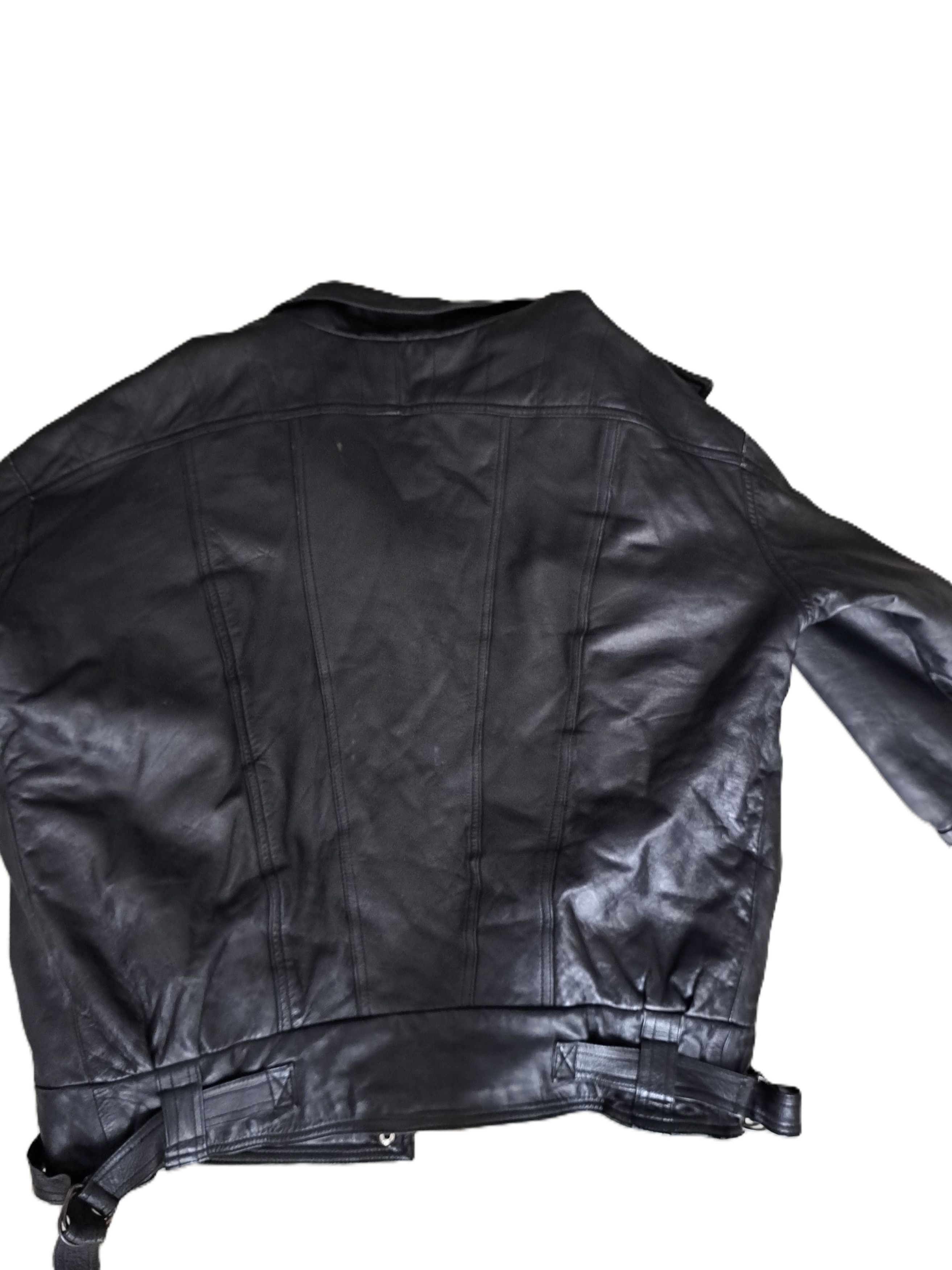 Other Oversized biker jacket made of genuine leather Size US L / EU 52-54 / 3 - 3 Thumbnail