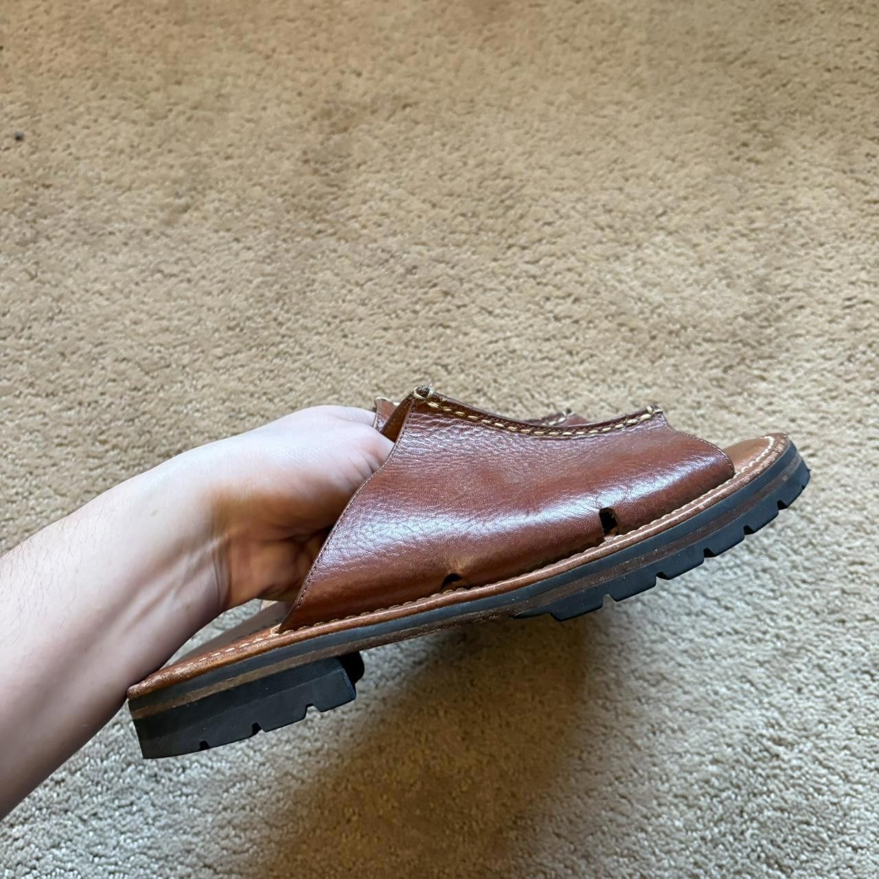 Cole Haan Cole Haan Women's Brown Sandal Size US 7.5 / IT 37.5 - 2 Thumbnail