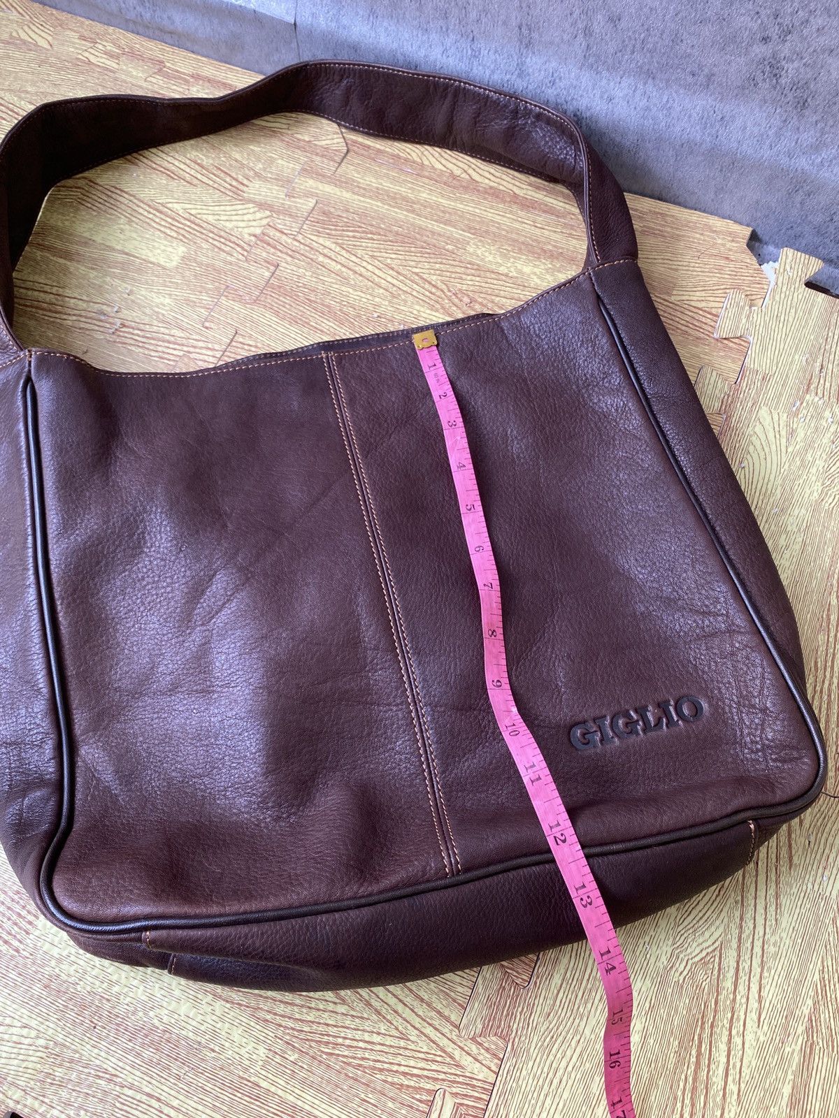 Genuine Leather × Japanese Brand × Leather Vintage Giglo Japan Leather Bag Size ONE SIZE - 12 Thumbnail