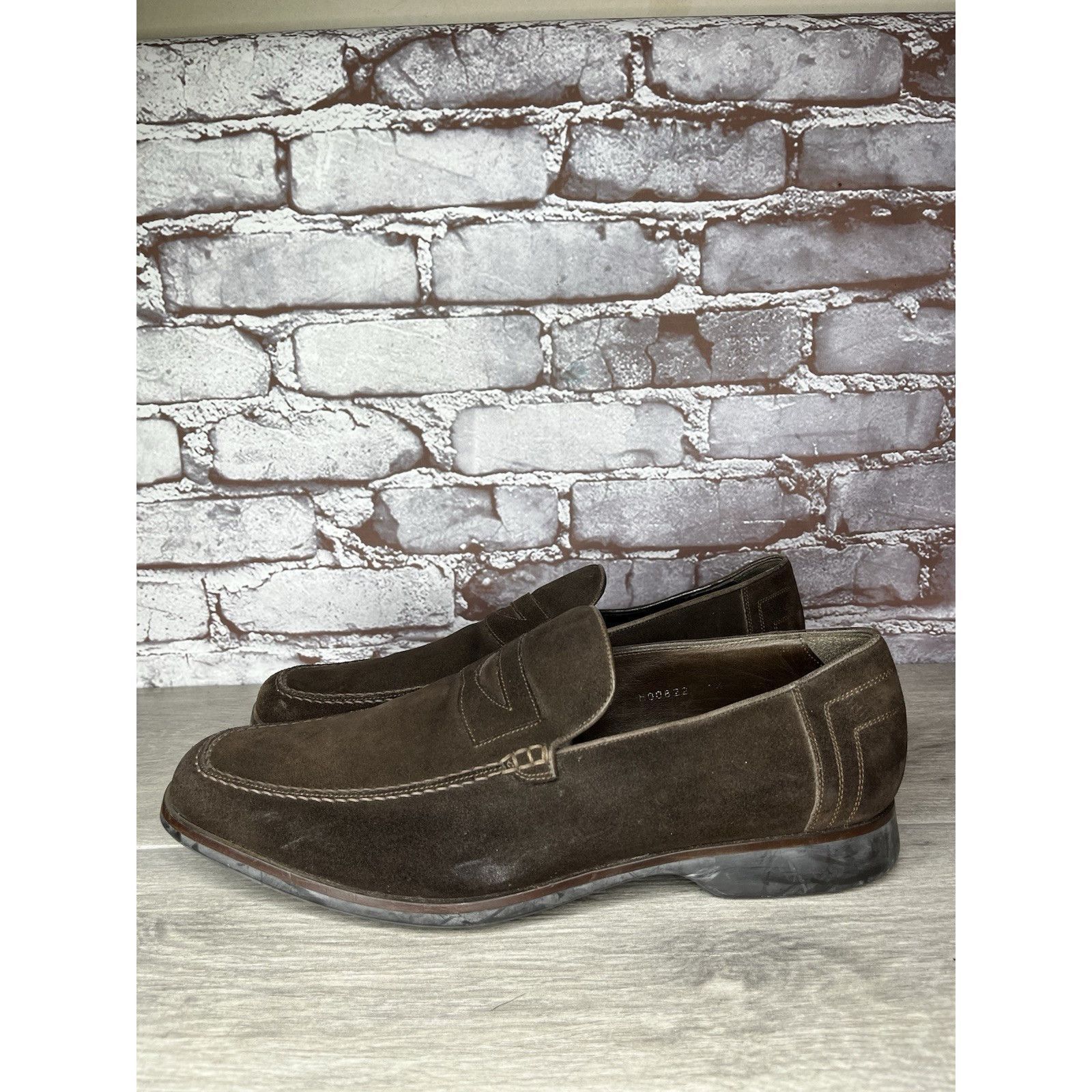 Bruno Magli Bruno Magli Brown Suede Leather Loafers Slip On Dress Shoes Size US 11.5 / EU 44-45 - 16 Thumbnail