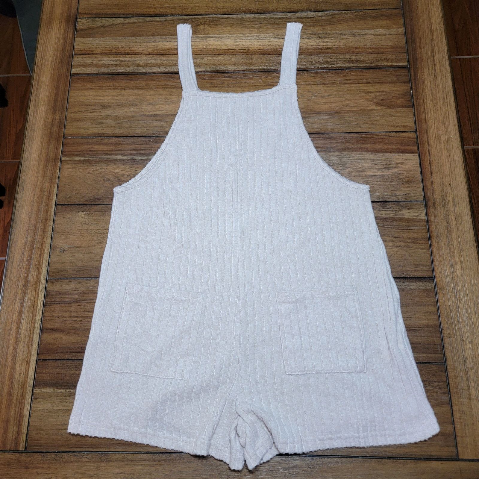 Shein Shein Cream Corduroy Shortalls - Size Large Size 40" / US 18 - 1 Thumbnail