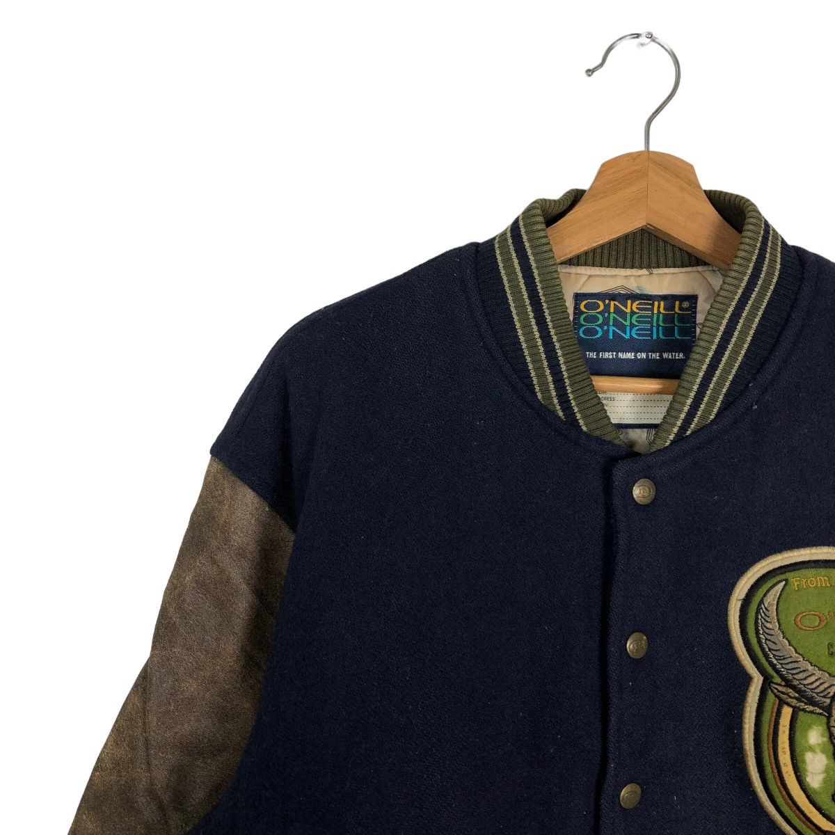 Japanese Brand 🔥90s Rare Vintage Varsity Jacket O’neill Santa Cruz Leather Size US M / EU 48-50 / 2 - 8 Thumbnail
