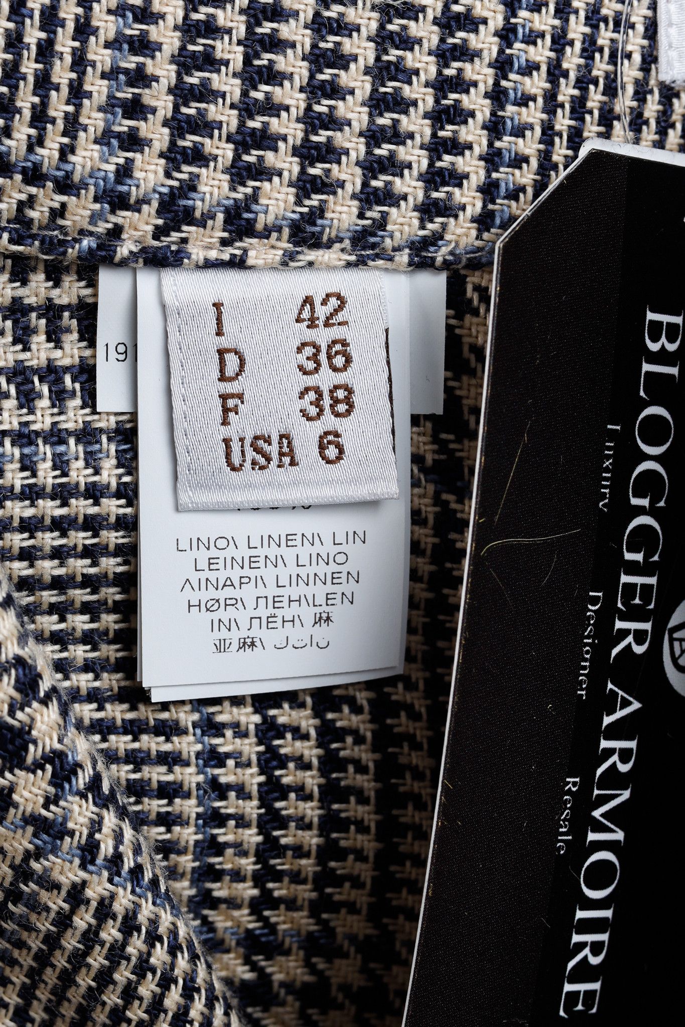 Brunello Cucinelli Brunello Cucinnelli SS/19 Beige & Black Linen Check Trousers Size 27" / US 4 / IT 40 - 11 Thumbnail