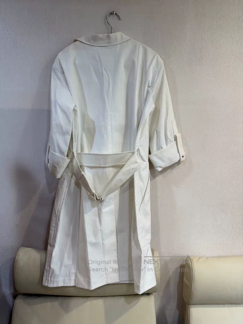 Hermes Hermes White Sleeve Roll Dress Jacket Size XXS / US 00 / IT 34 - 2 Thumbnail