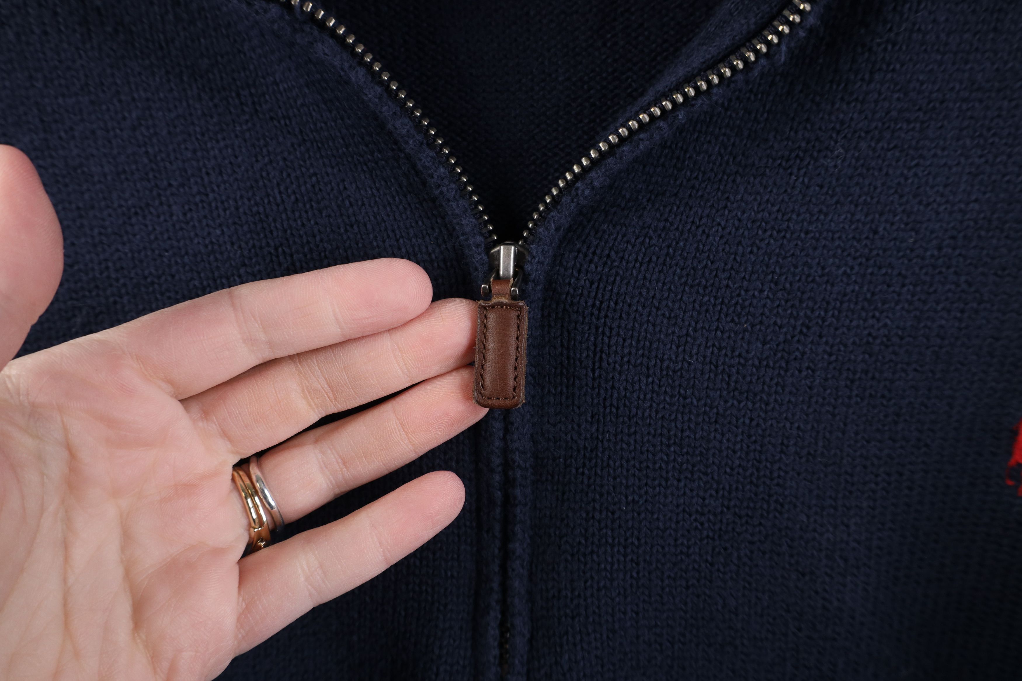 Ralph Lauren Vintage Ralph Lauren Ribbed Knit 1/4 Half Zip Sweater Blue Size US XXL / EU 58 / 5 - 5 Thumbnail