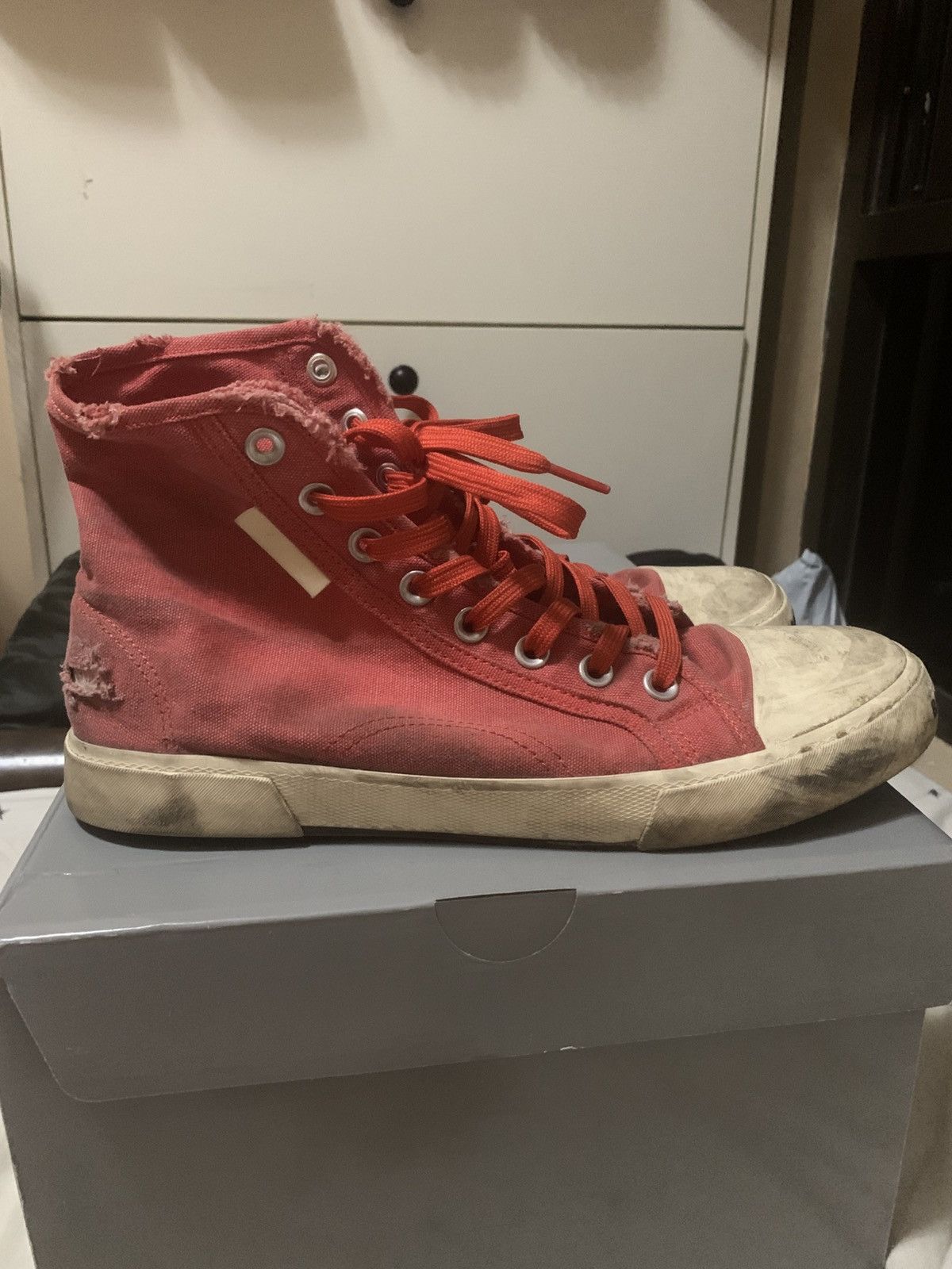 Balenciaga Balenciaga paris sneaker red Size US 9 / EU 42 - 4 Thumbnail