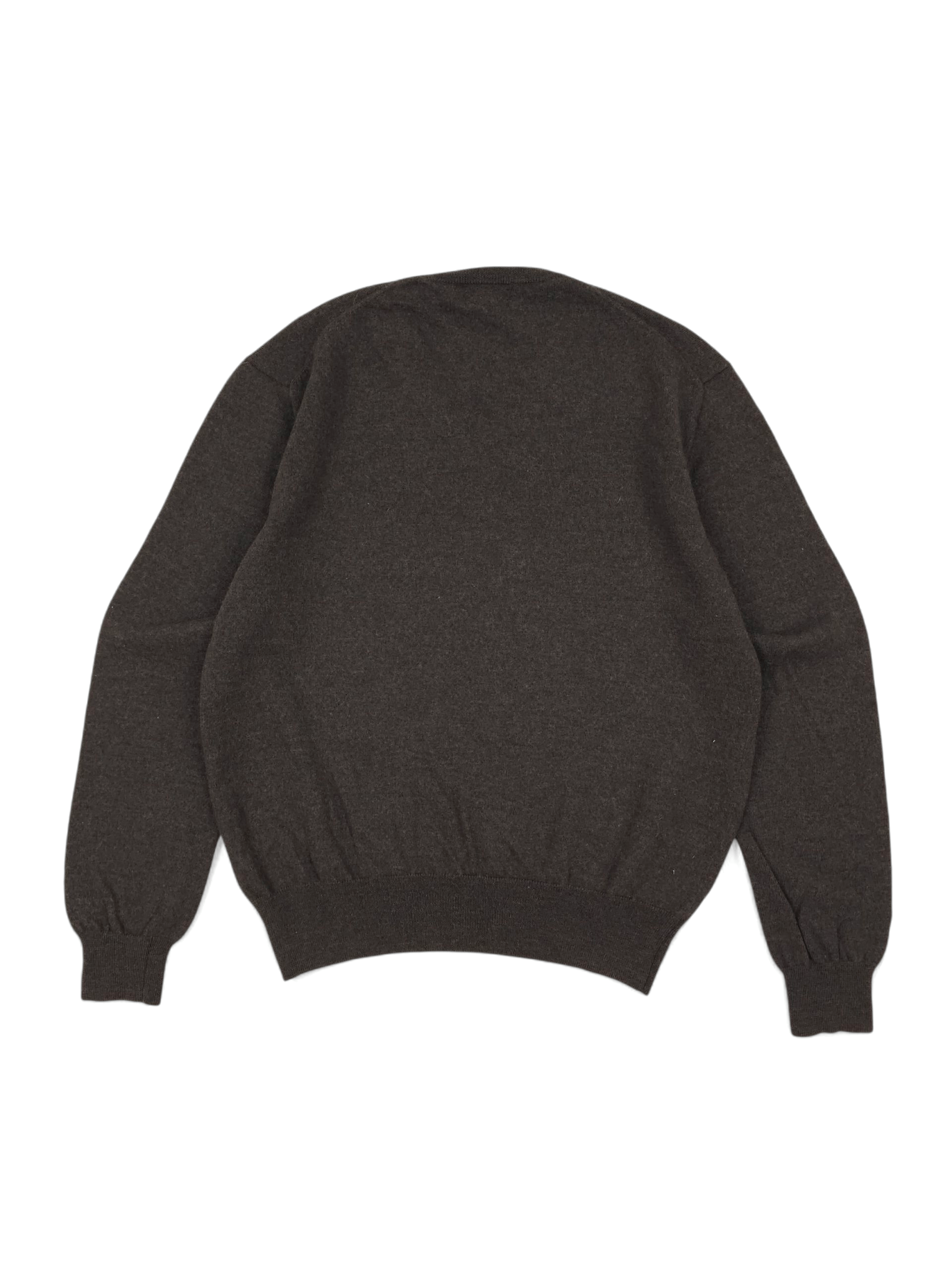 Polo Ralph Lauren 💎 Vintage Polo Ralph Lauren Brown V-neck Wool Sweater Size M / US 6-8 / IT 42-44 - 2 Thumbnail
