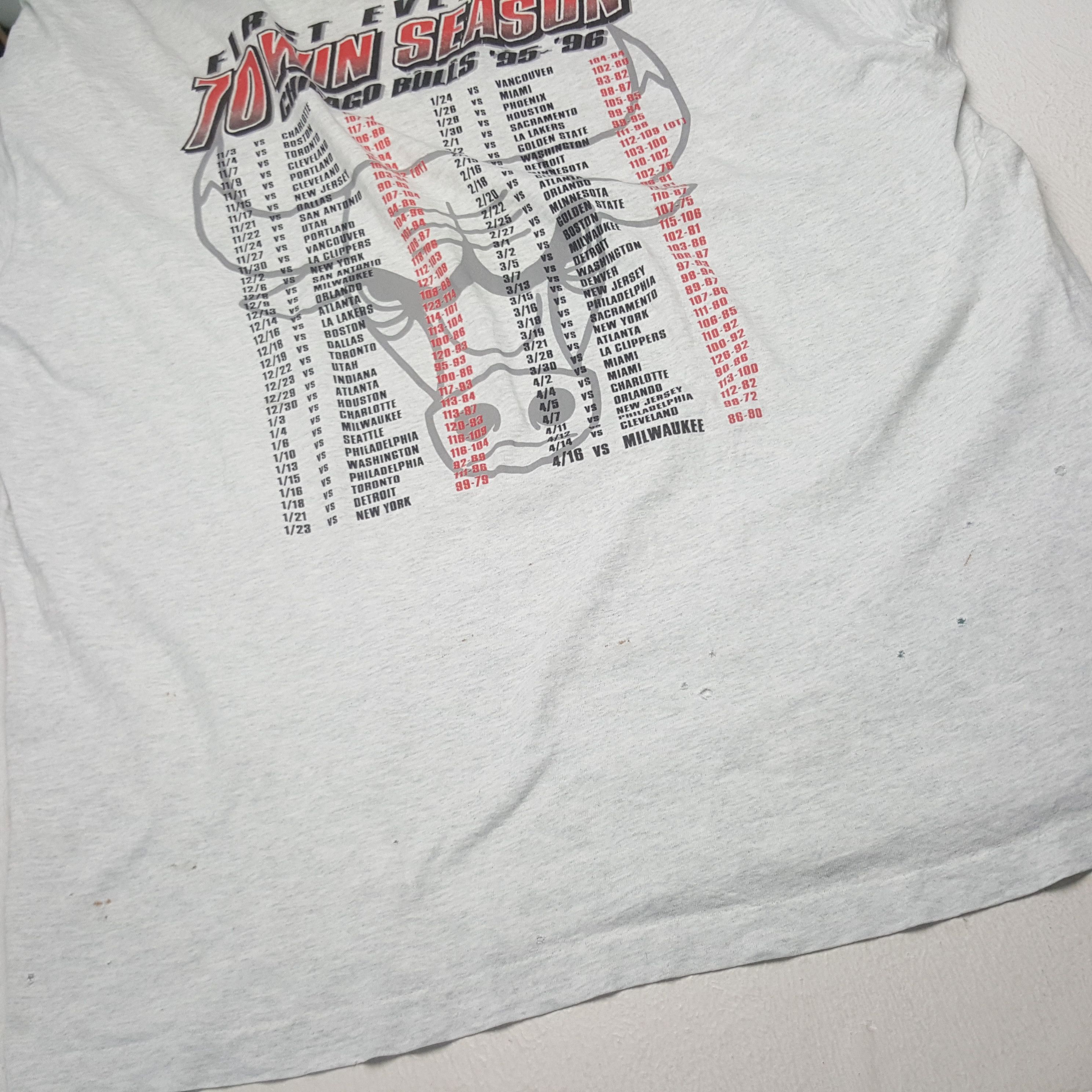 NBA Vintage Chicagi Bulls 70 Win Season T-shirt 31 Size US XXL / EU 58 / 5 - 9 Thumbnail