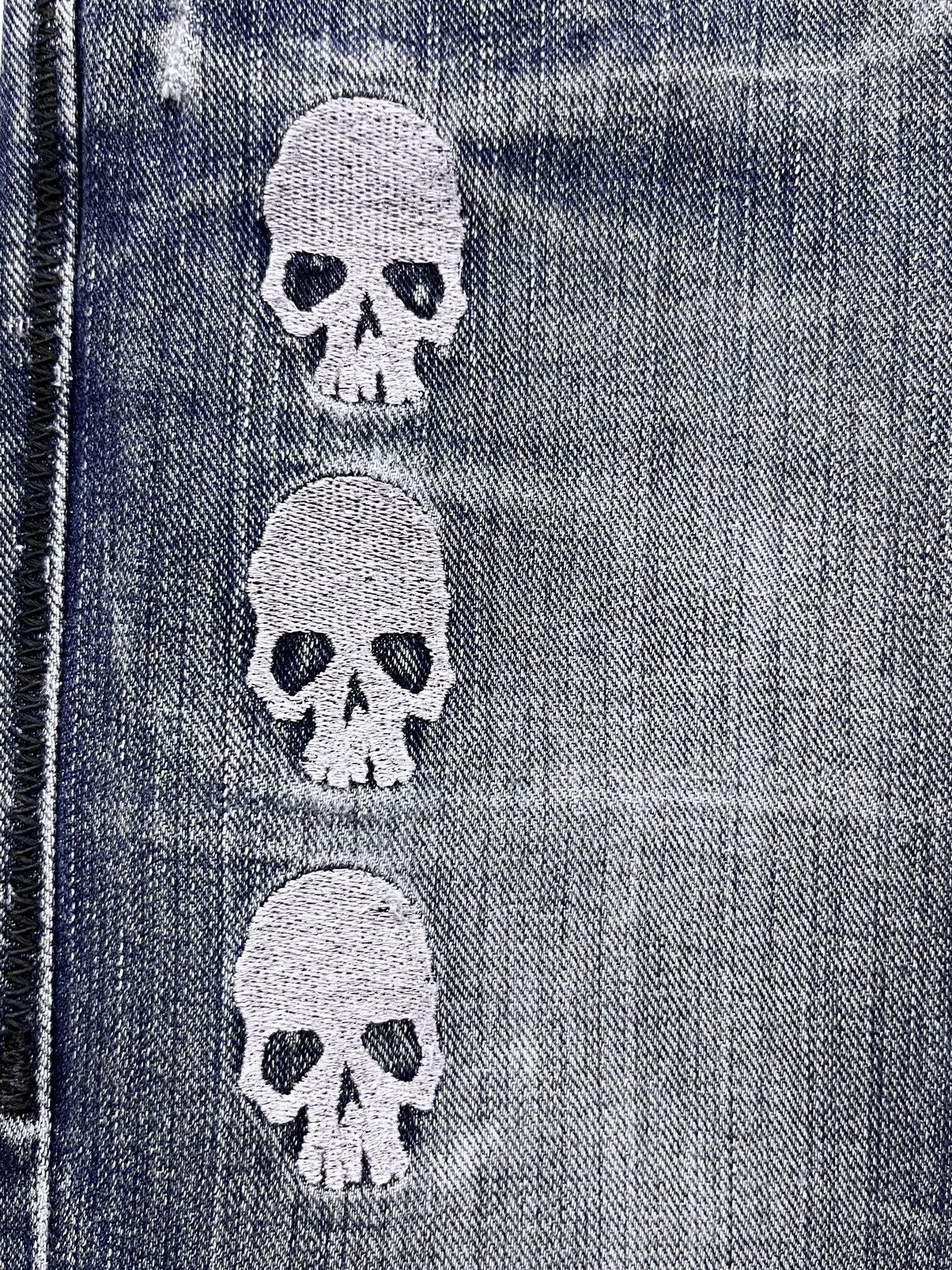 Seditionaries 💀Seditionaries Punk Skulls Embroidery Distressed Flare Size US 32 / EU 48 - 3 Thumbnail