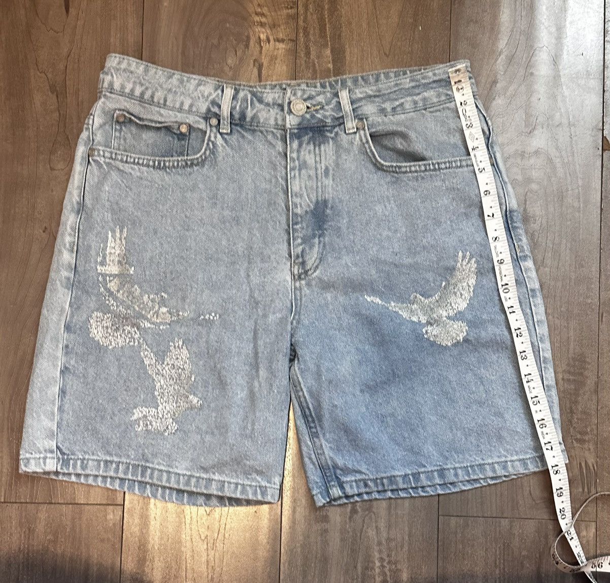 Boohoo Dove Design Streetwear Denim Jorts Streetwear Size US 32 / EU 48 - 5 Thumbnail