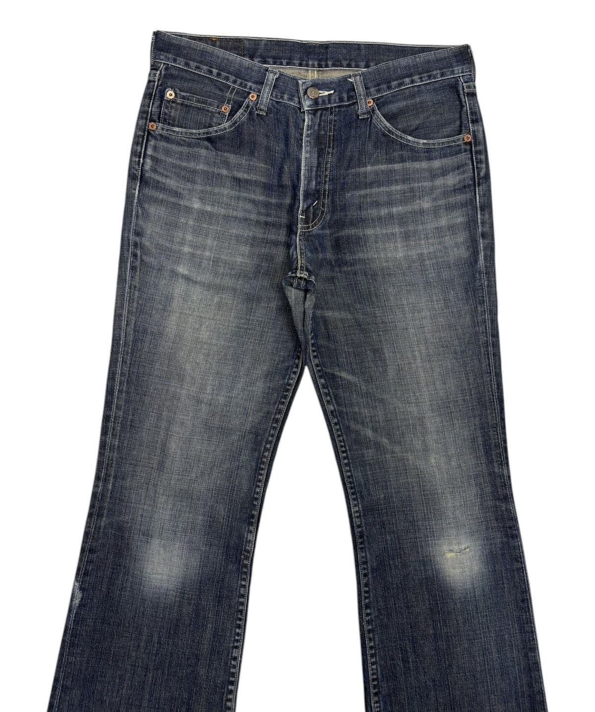 Levi's Vintage Levis 517 Flared Jeans Faded Distressed Denim Size US 32 / EU 48 - 5 Thumbnail
