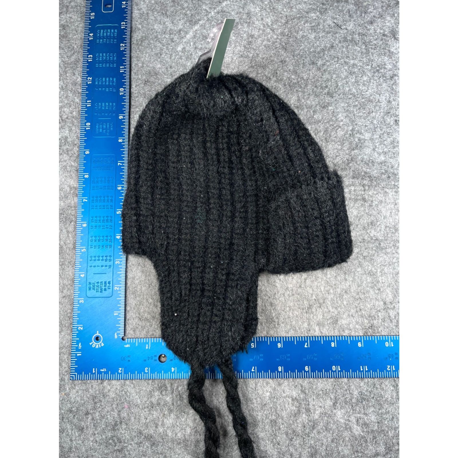 Vintage Wild Fable Beanie Women One Size Black Knit Nylon Poly Blend Ear Flap Ski NEW Size ONE SIZE - 4 Thumbnail