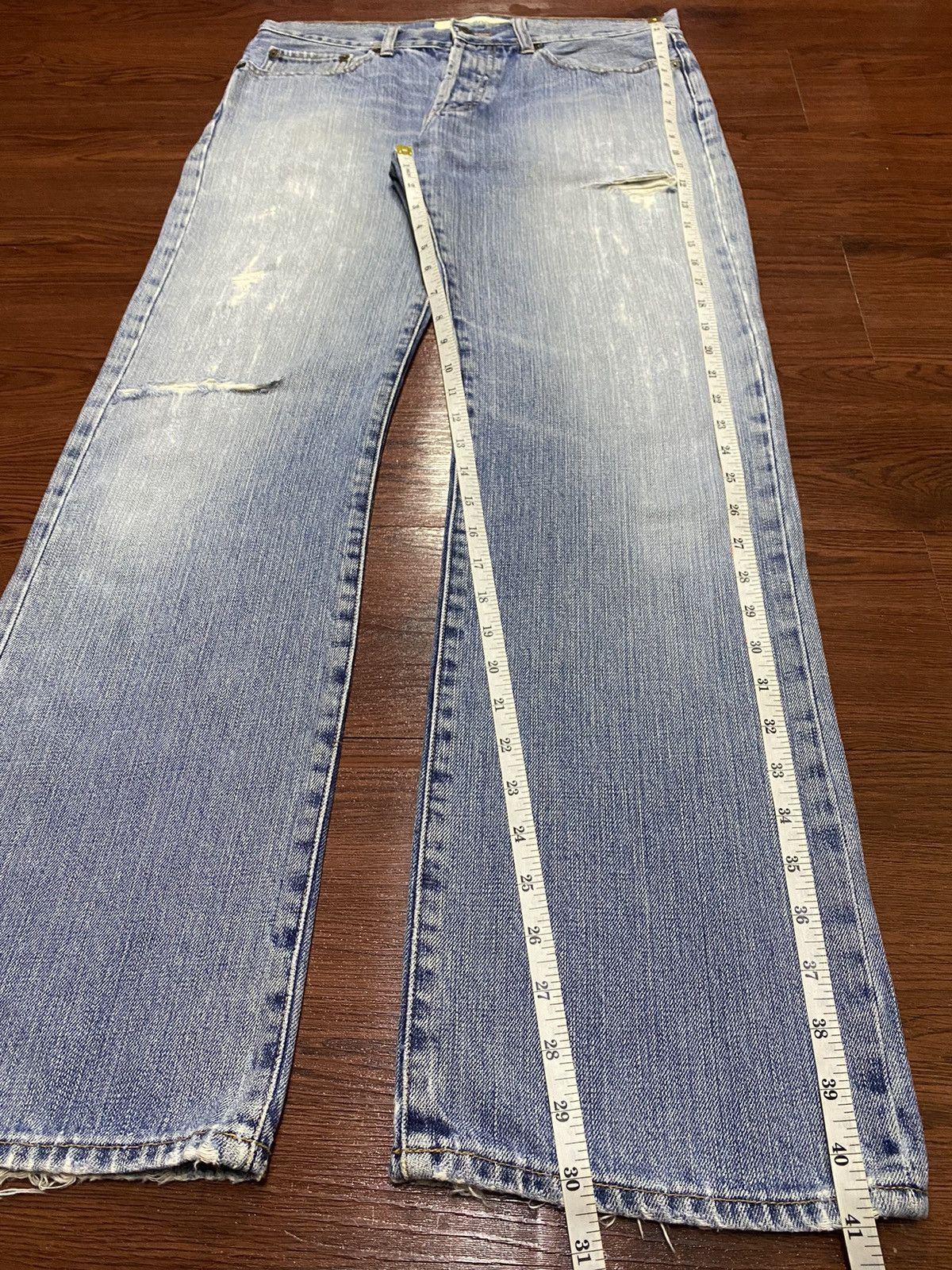 Gap Vintage Gap 1969 Denim Slim Boot Distressed Wide leg Jeans Size US 33 - 17 Thumbnail
