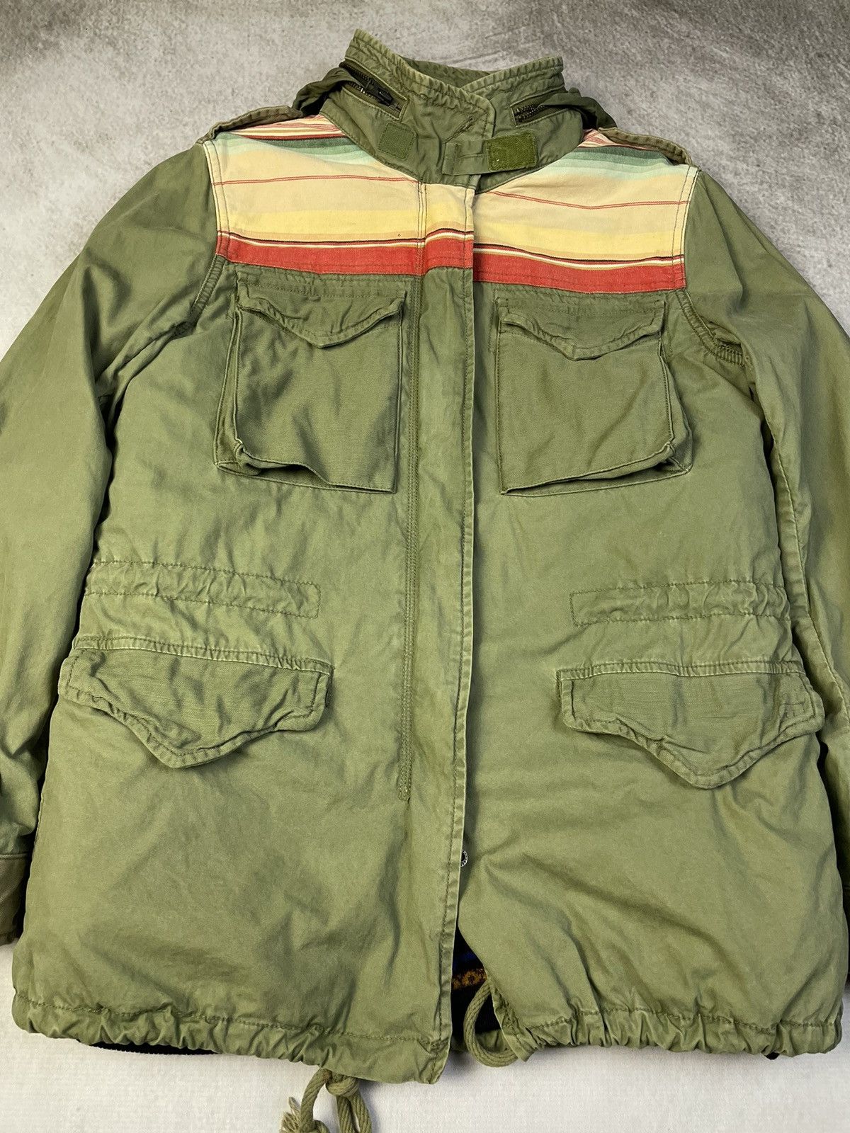 Denim & Supply Ralph Lauren Denim & Supply Ralph Lauren Serape Panelled M65 Field Jacket Size US S / EU 44-46 / 1 - 3 Thumbnail