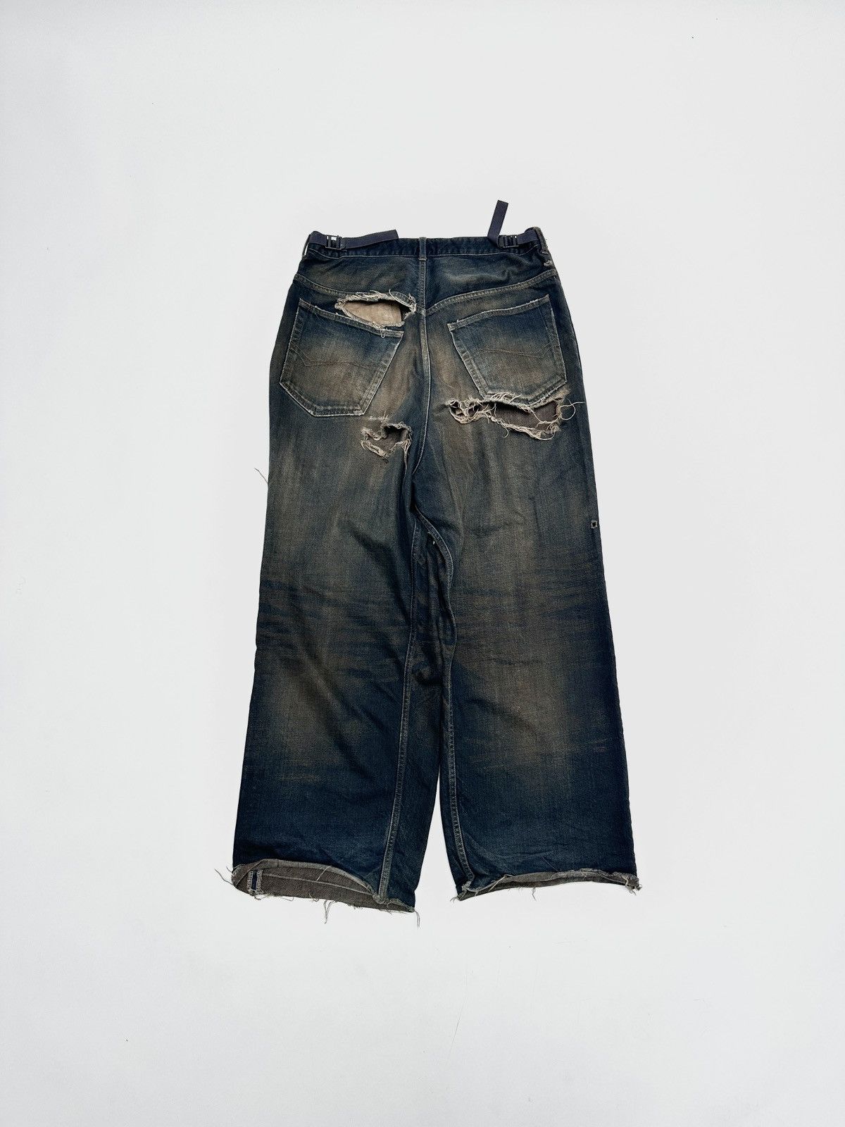 Balenciaga Balenciaga Skater Pant Dirty Dark Blue Denim Prototype Size US 30 / EU 46 - 14 Thumbnail