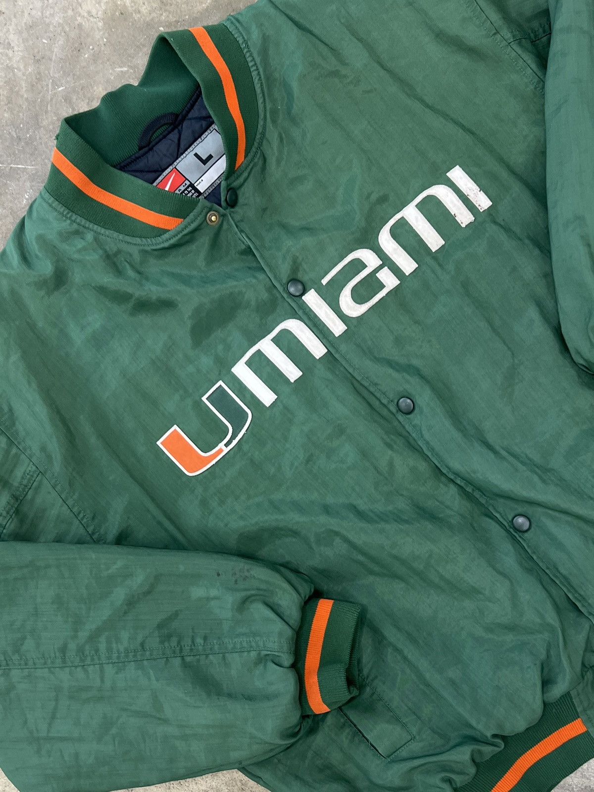 NCAA Vintage Y2K 2000s Nike Miami University Bomber Jacket Large Size US L / EU 52-54 / 3 - 1 Thumbnail