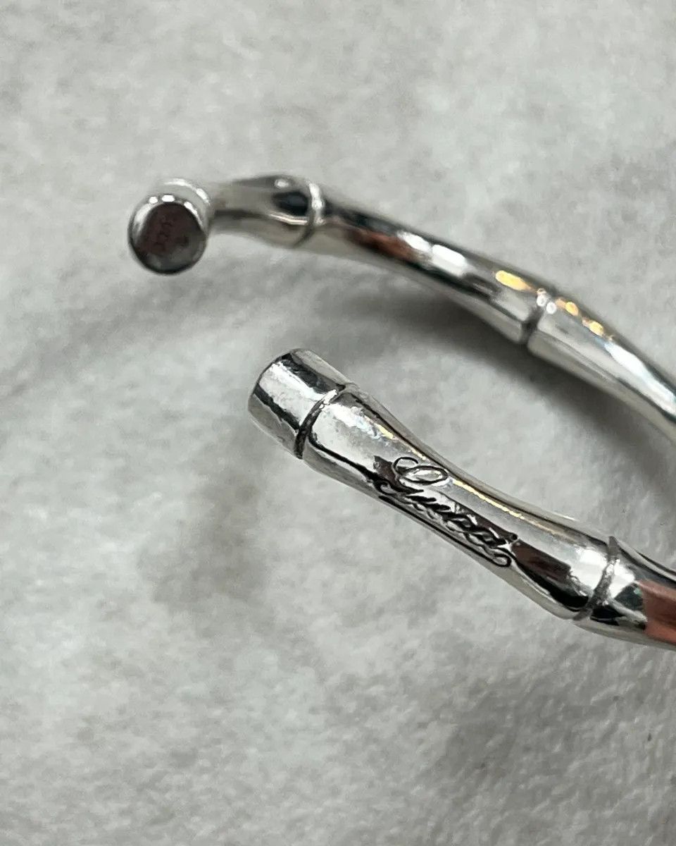 Gucci Gucci Silver Metal Bamboo Bracelet Size ONE SIZE - 5 Thumbnail