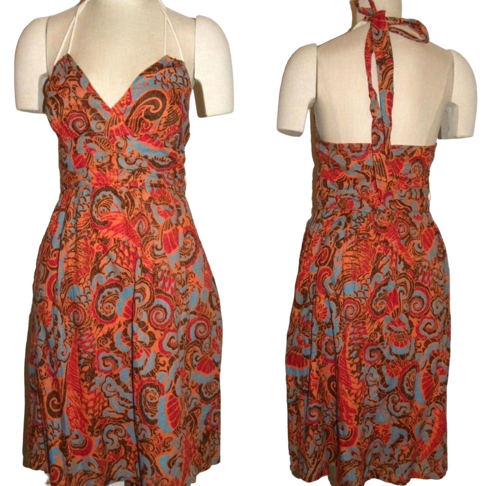 Anthropologie Moulinette Souers Batik Halter Dress | ANTHROPOLOGIE | Sz 6 Size M / US 6-8 / IT 42-44 - 2 Thumbnail