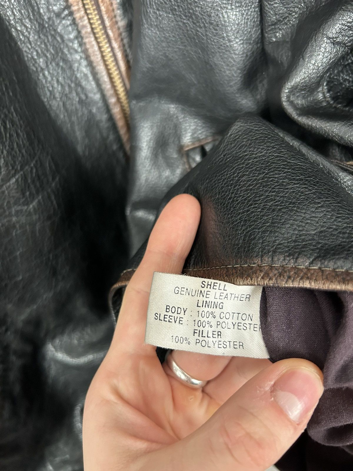 Genuine Leather Vintage Genuine Leather Jacket 90s Avant-garde Punk Rock Size US L / EU 52-54 / 3 - 6 Thumbnail