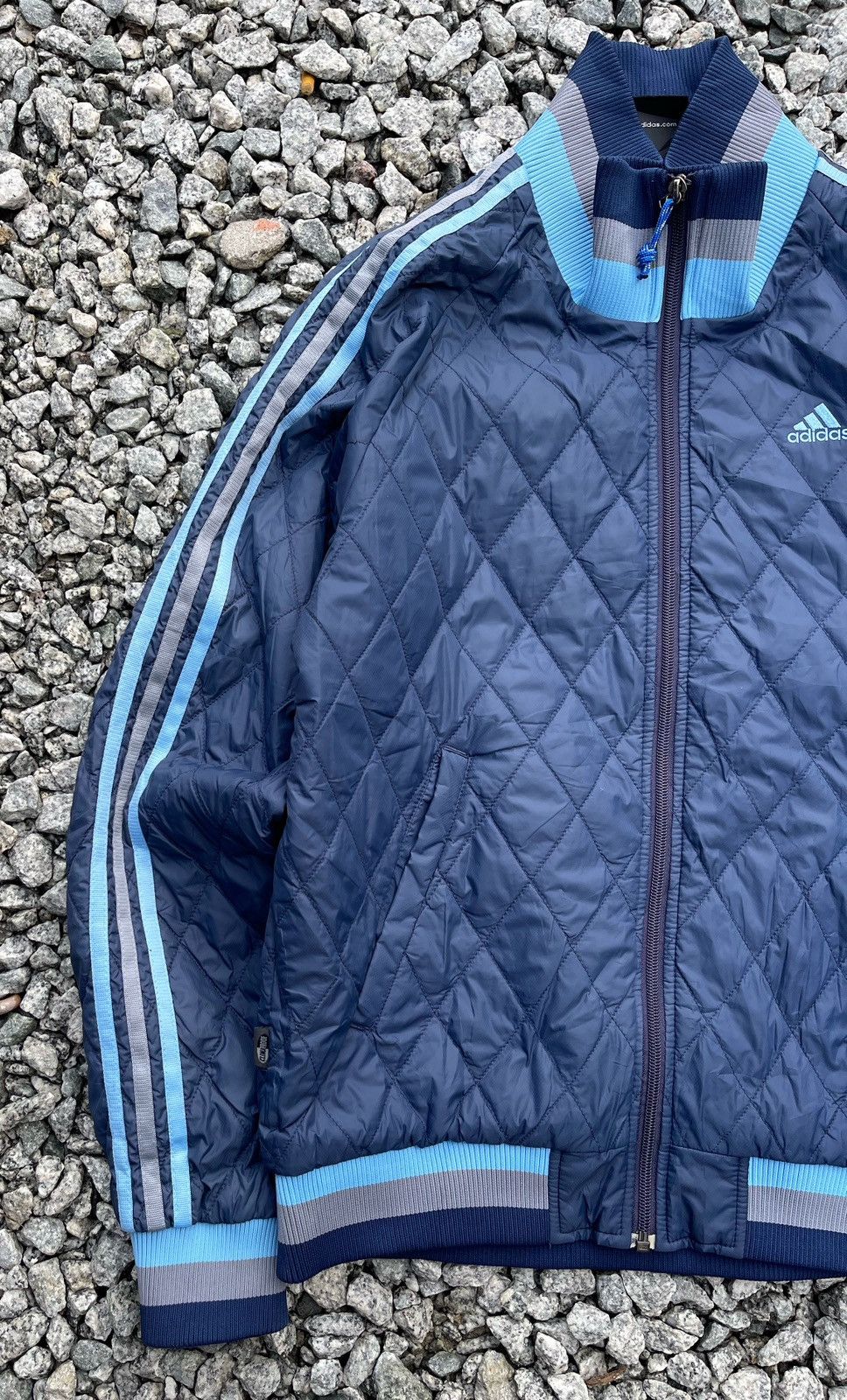 Adidas × Vintage 🔥Vintage Adidas Men's Quilted Jacket Size US L / EU 52-54 / 3 - 5 Thumbnail