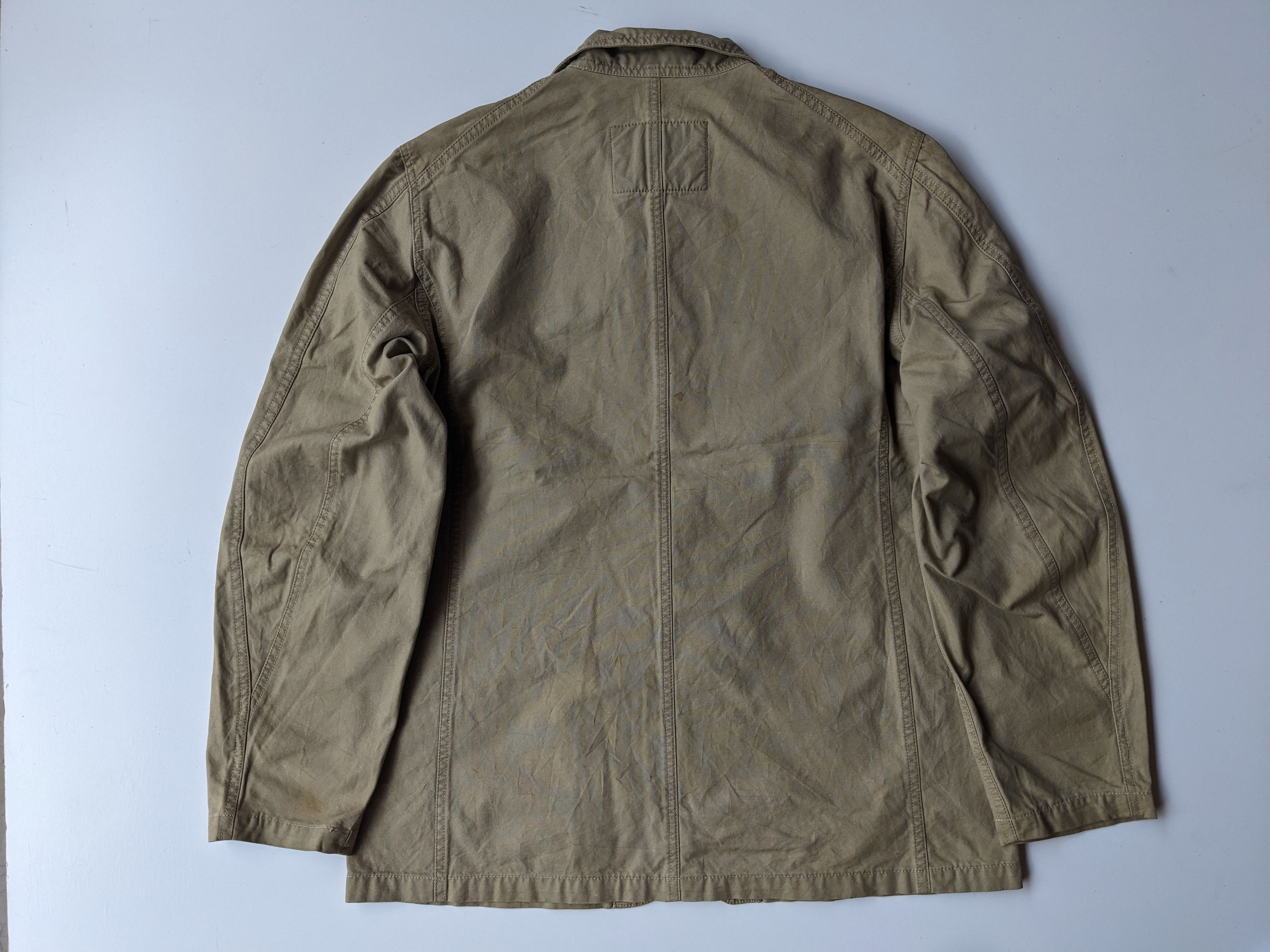 Yuji Yamada Yuji Yamada chore jacket beige denim Size US M / EU 48-50 / 2 - 2 Thumbnail