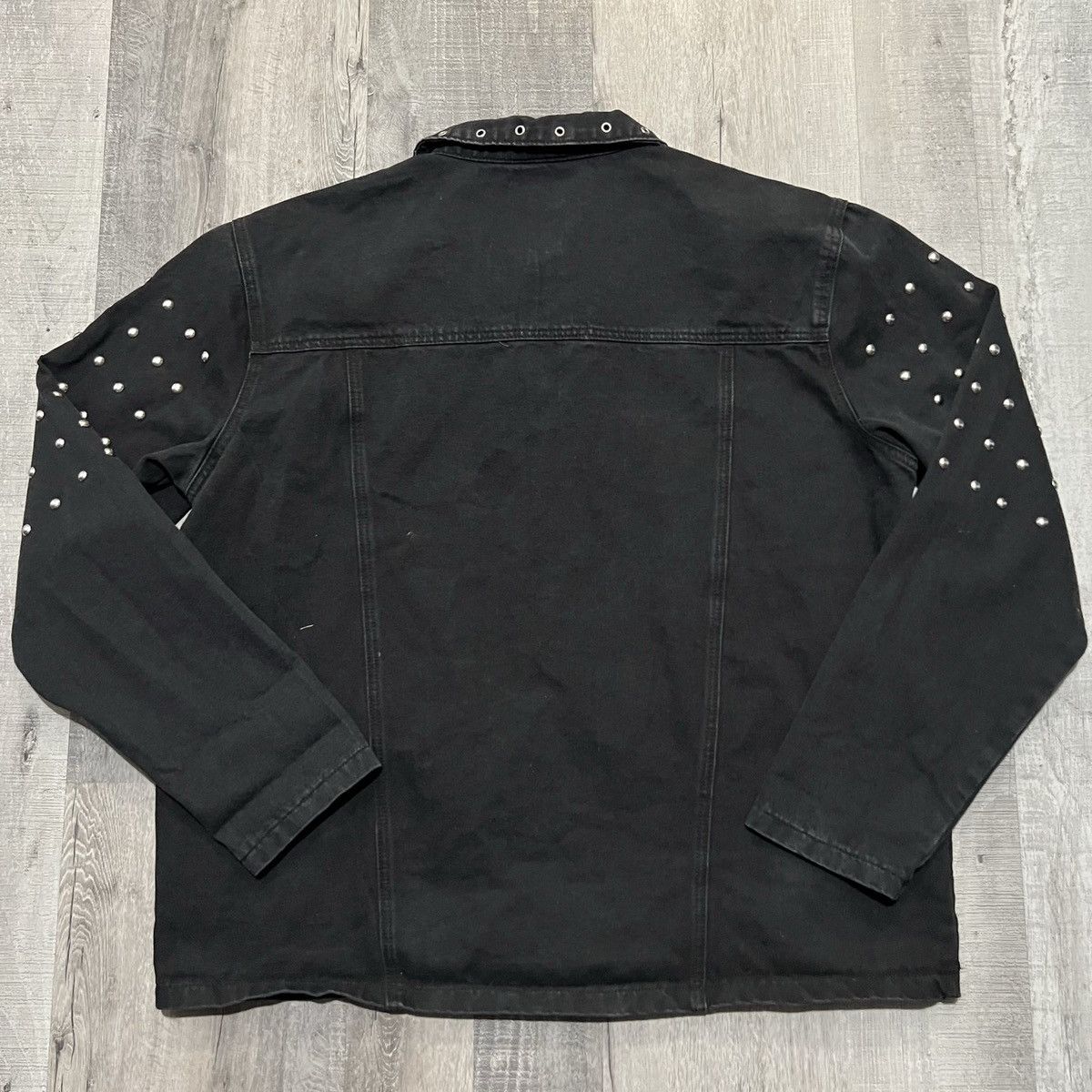 Killstar Killstar Black Denim Gothic Steampunk Studded Pocket Jacket Size US XXL / EU 58 / 5 - 3 Thumbnail