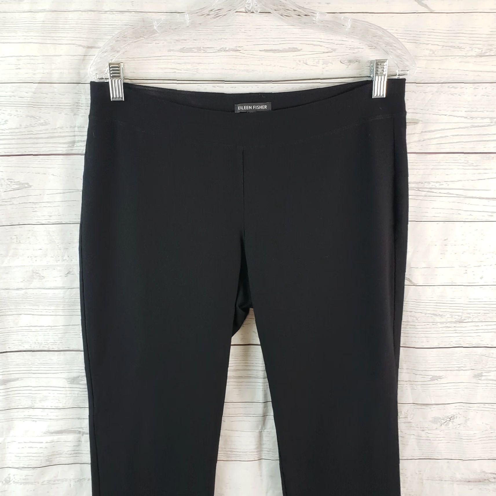 Eileen Fisher Eileen Fisher Womens Cropped Pull On Pants Sz Small Black Mid Rise Size 28" / US 6 / IT 42 - 2 Thumbnail
