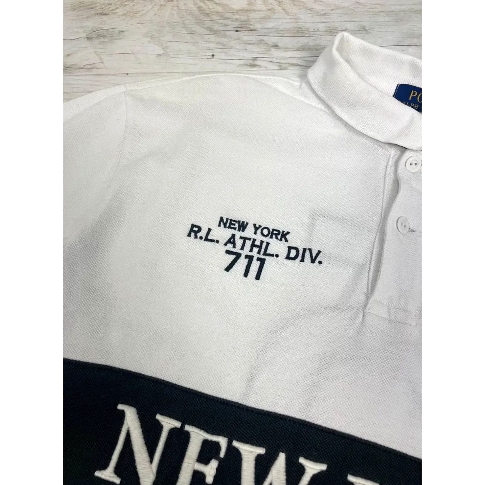 Polo Ralph Lauren VINTAGE Polo Ralph Lauren Polo Shirt White Big Logo Men XL Size US XL / EU 56 / 4 - 7 Thumbnail
