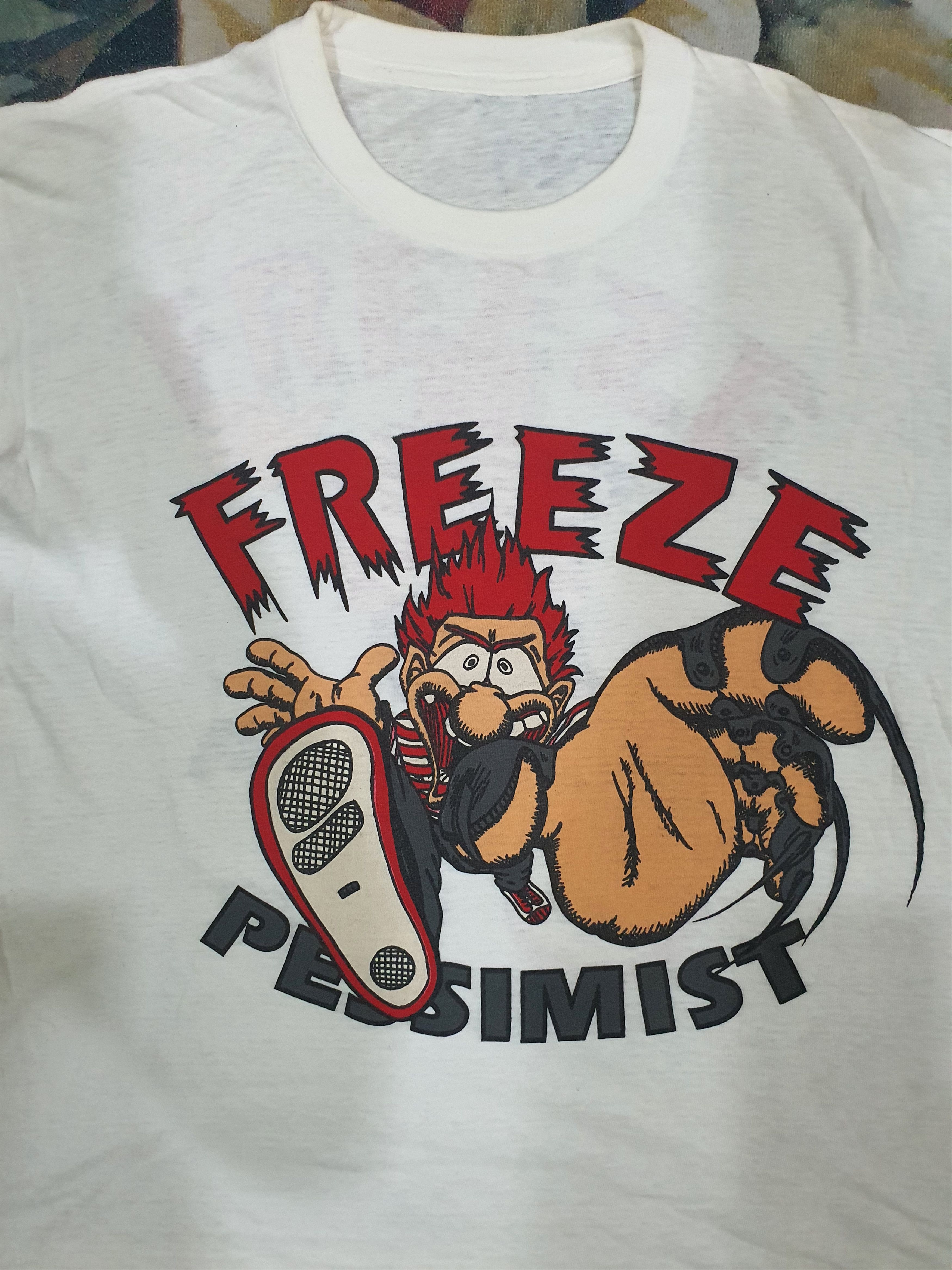 Vintage rare vintage 90's Freeze Pessimist t-shirt Size US L / EU 52-54 / 3 - 3 Thumbnail