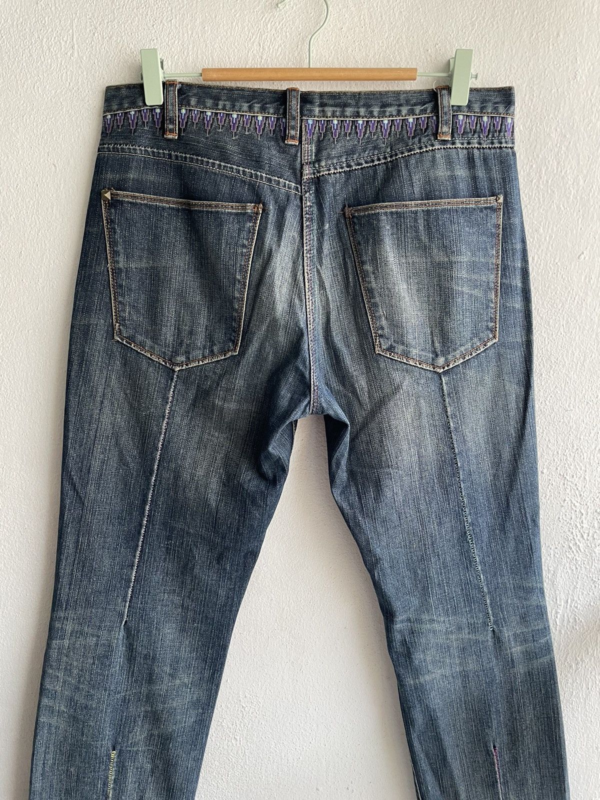 Paul Smith Sick🔥Stud Jeans Paul Smith Embroidery Denim Signature Stripe Size US 32 / EU 48 - 12 Thumbnail
