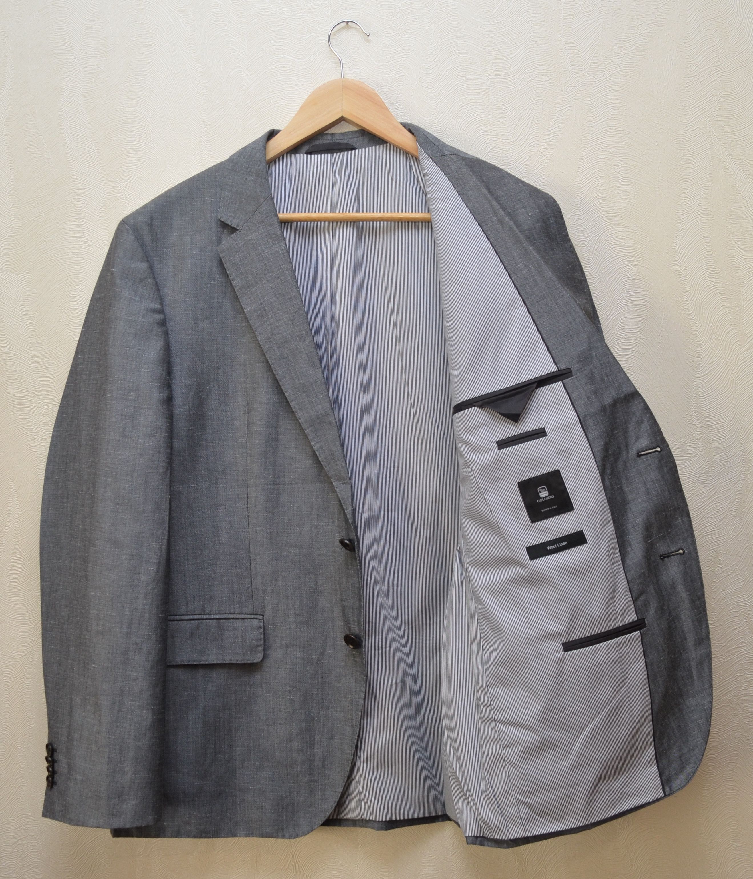 Hugo Boss HUGO BOSS Colombo Wool/Linen Grey Blazer Size EU52 US42 Size 42R - 7 Thumbnail