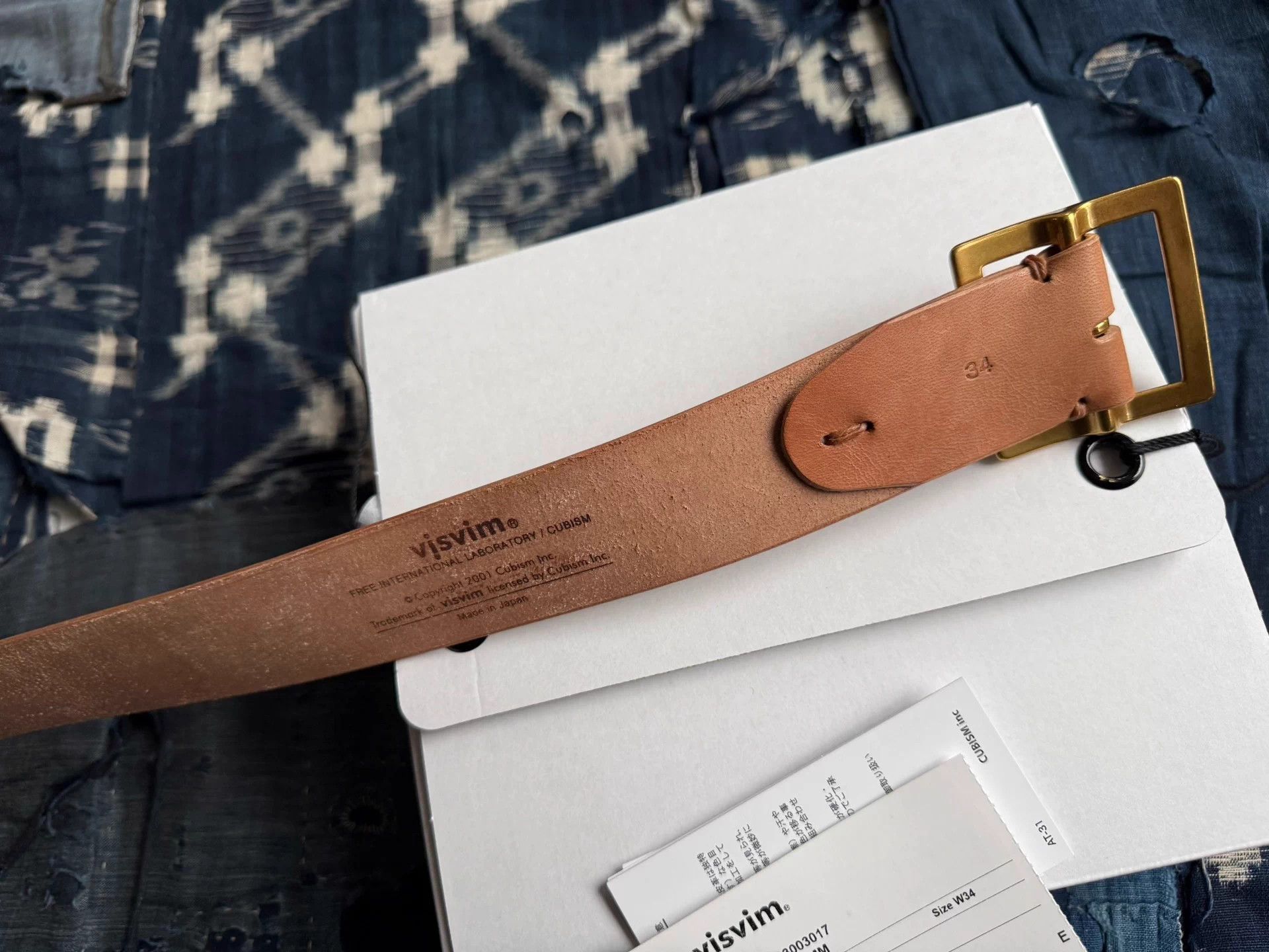 Visvim VISVIM 26SS Plain Belt 40mm Horse Leather Natural W34 Size 34 - 4 Thumbnail