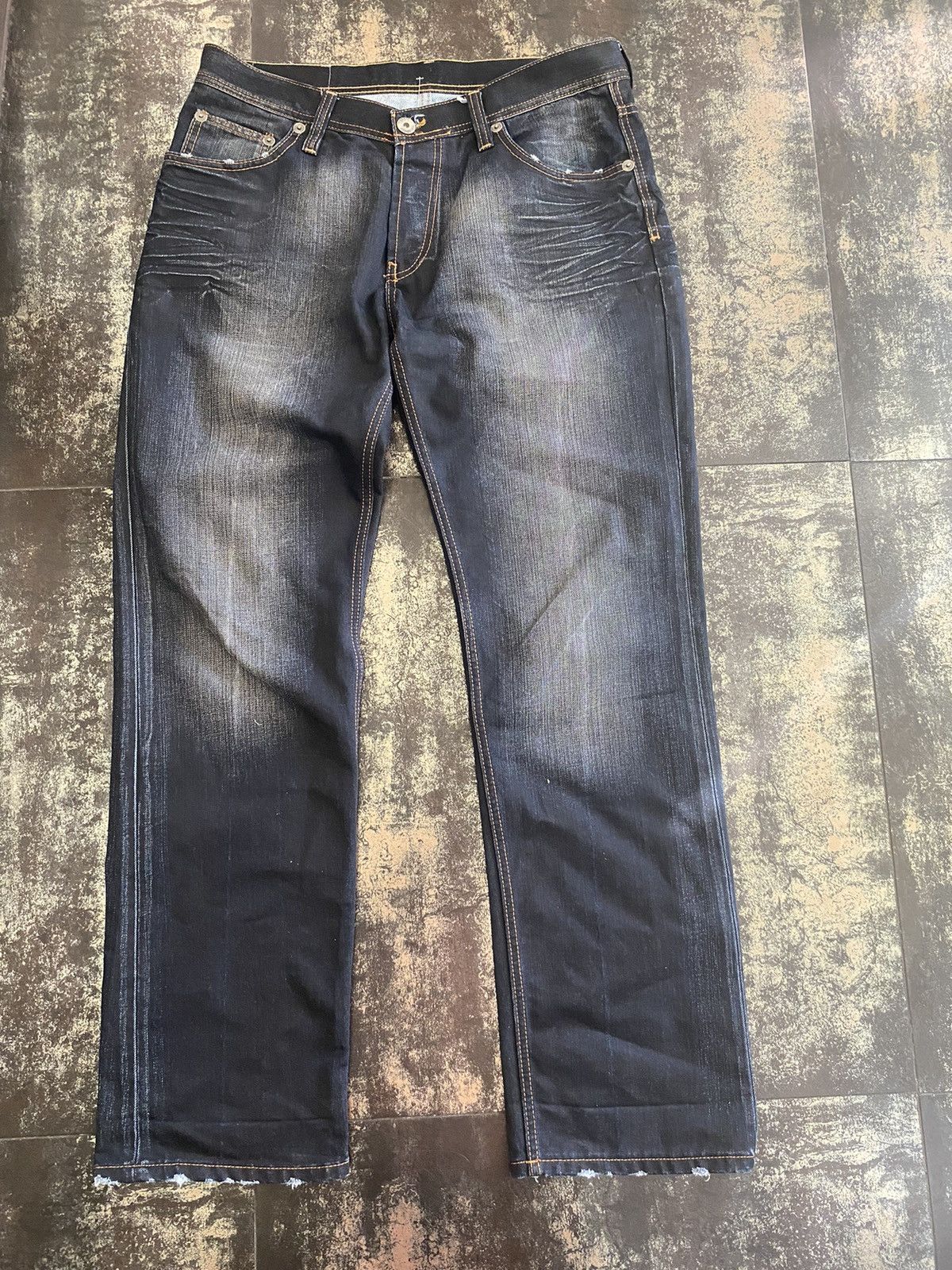 Hysteric Glamour Dirty pants Faded Crash denim thrashed y2k distressed jeans Size US 36 / EU 52 - 2 Thumbnail