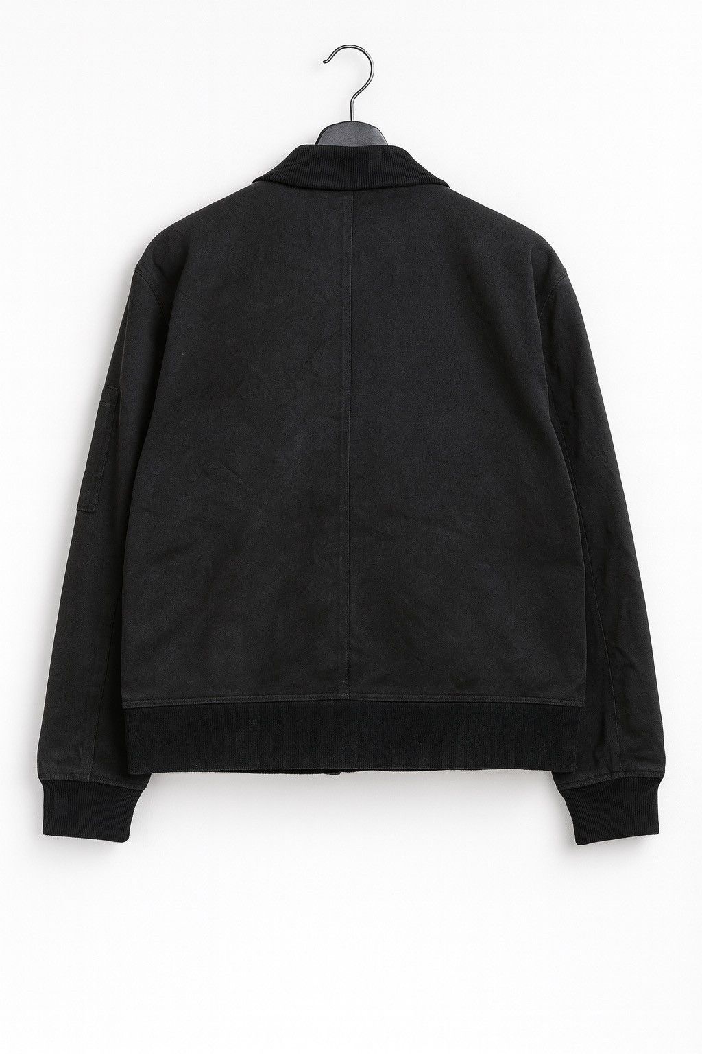 Japanese Brand Vomanie Black Canvas Bomber Jacket Military-Style Workwear Size US L / EU 52-54 / 3 - 2 Thumbnail