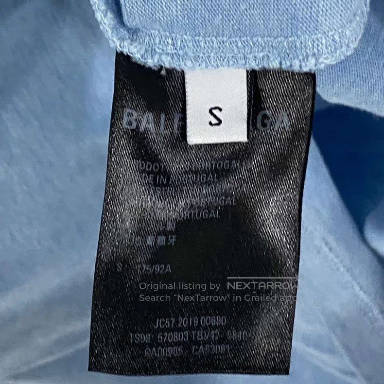 Balenciaga Balenciaga Haze Blue Cola Short Sleeve Size US S / EU 44-46 / 1 - 5 Thumbnail