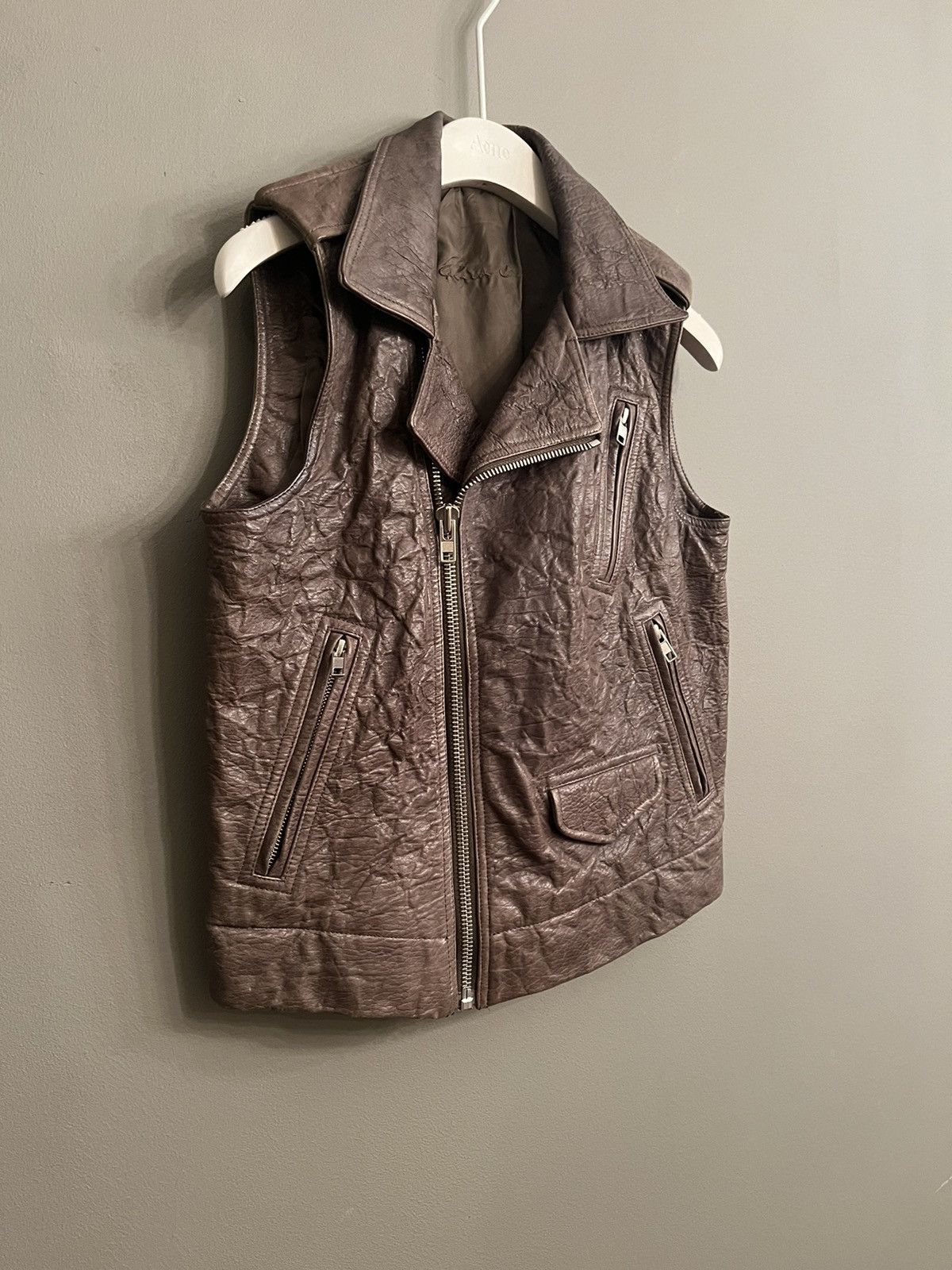 Rick Owens Rick Owens Stooges Crinkled Leather Vest Size S / US 4 / IT 40 - 4 Thumbnail