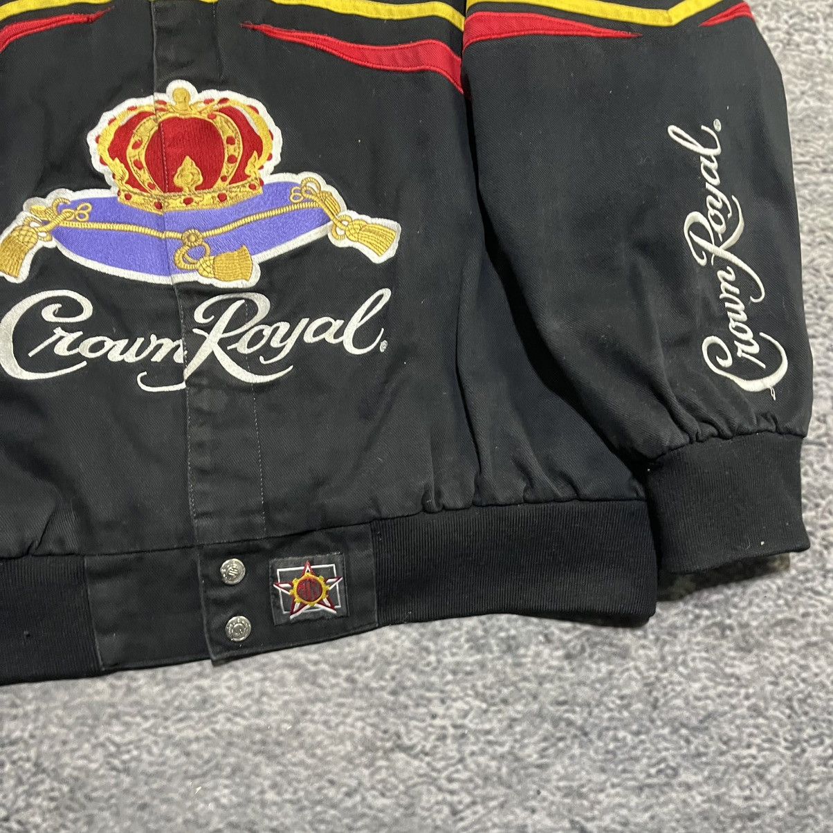 JH Design VINTAGE CROWN ROYAL JH DESIGN RACING JACKET 90s BLACK XL Size US XL / EU 56 / 4 - 5 Thumbnail
