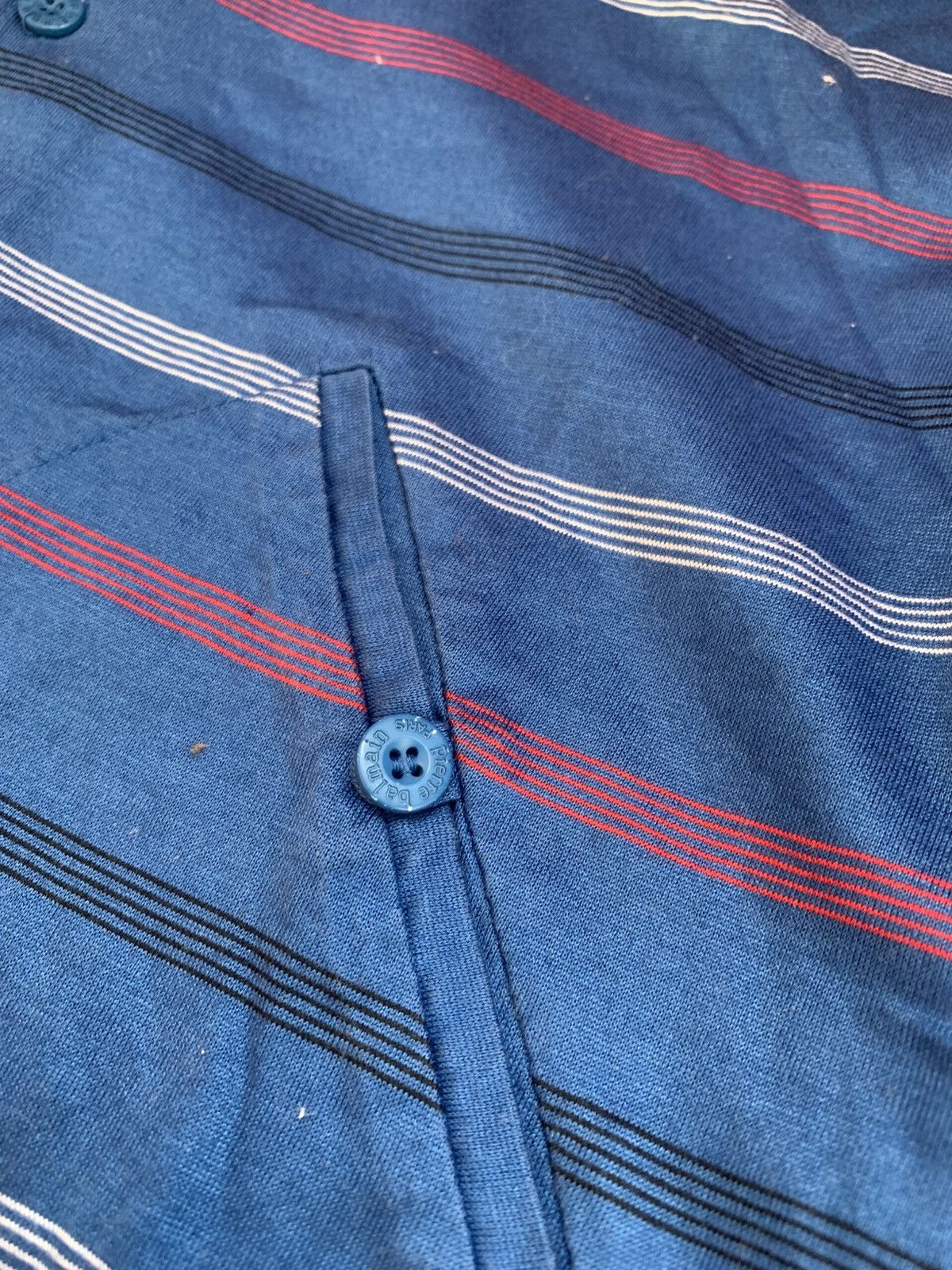 Balmain Vintage PIERRE BALMAIN Stripe Pocket Tee Shirt Size US M / EU 48-50 / 2 - 6 Thumbnail
