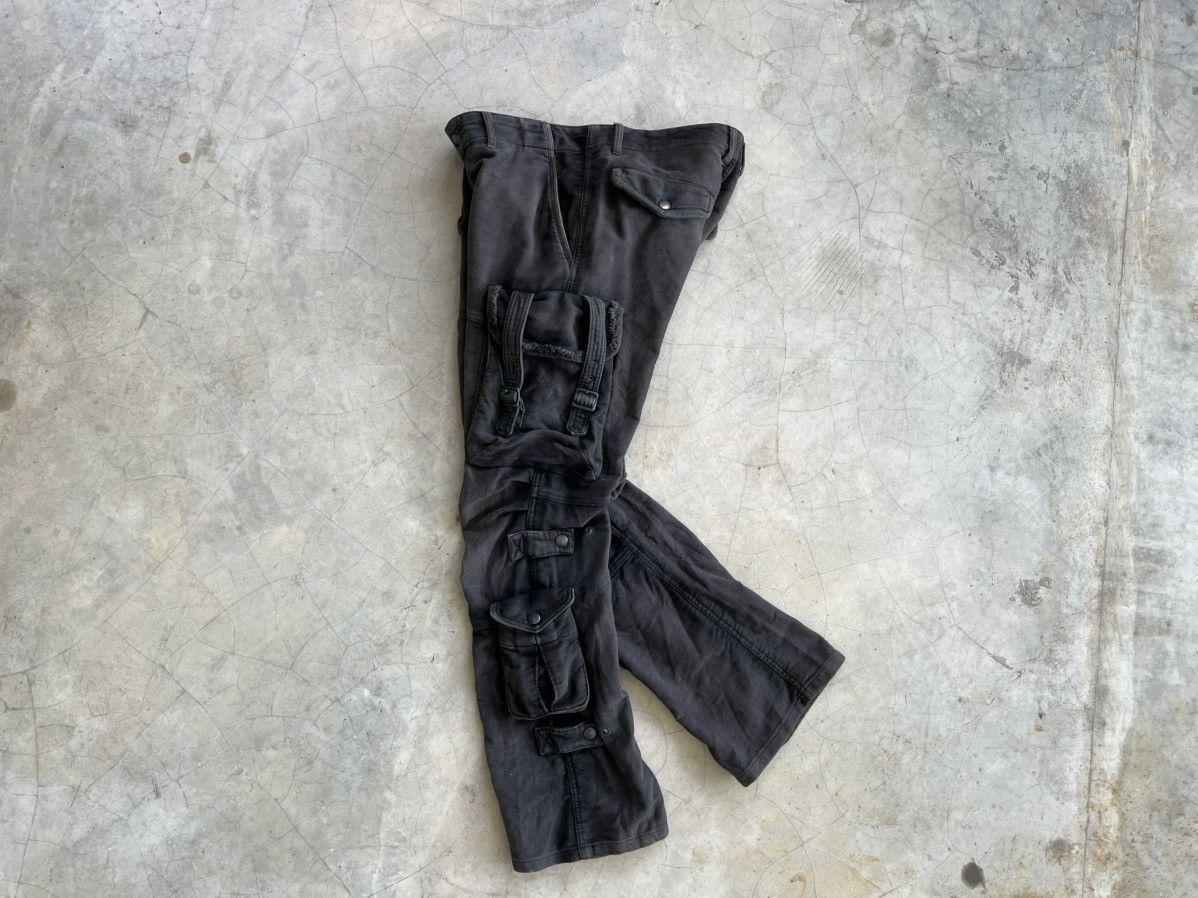 Tete Homme VINTAGE TETE HOMME Multi-Pocket Sun Faded Cargo Flare Pants Size US 32 / EU 48 - 3 Thumbnail