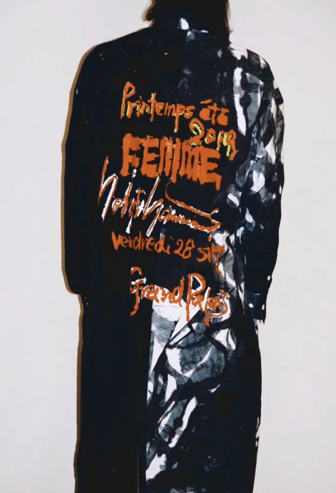 Yohji Yamamoto Yohji Yamamoto Black Scandal 19ss Printed Long Shirt-2505 Size US L / EU 52-54 / 3 - 3 Thumbnail